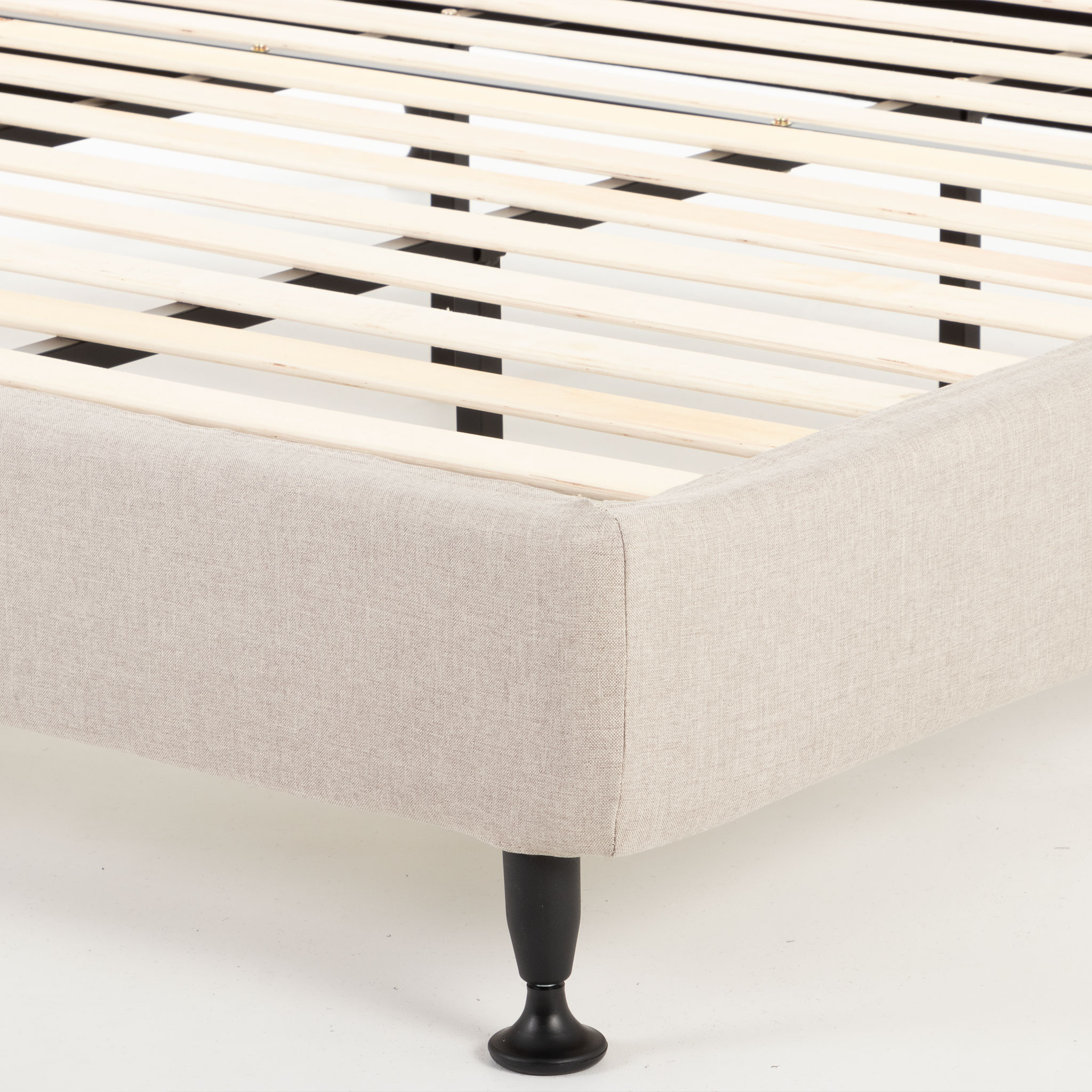 Alfa Super King Bed Base, Beige