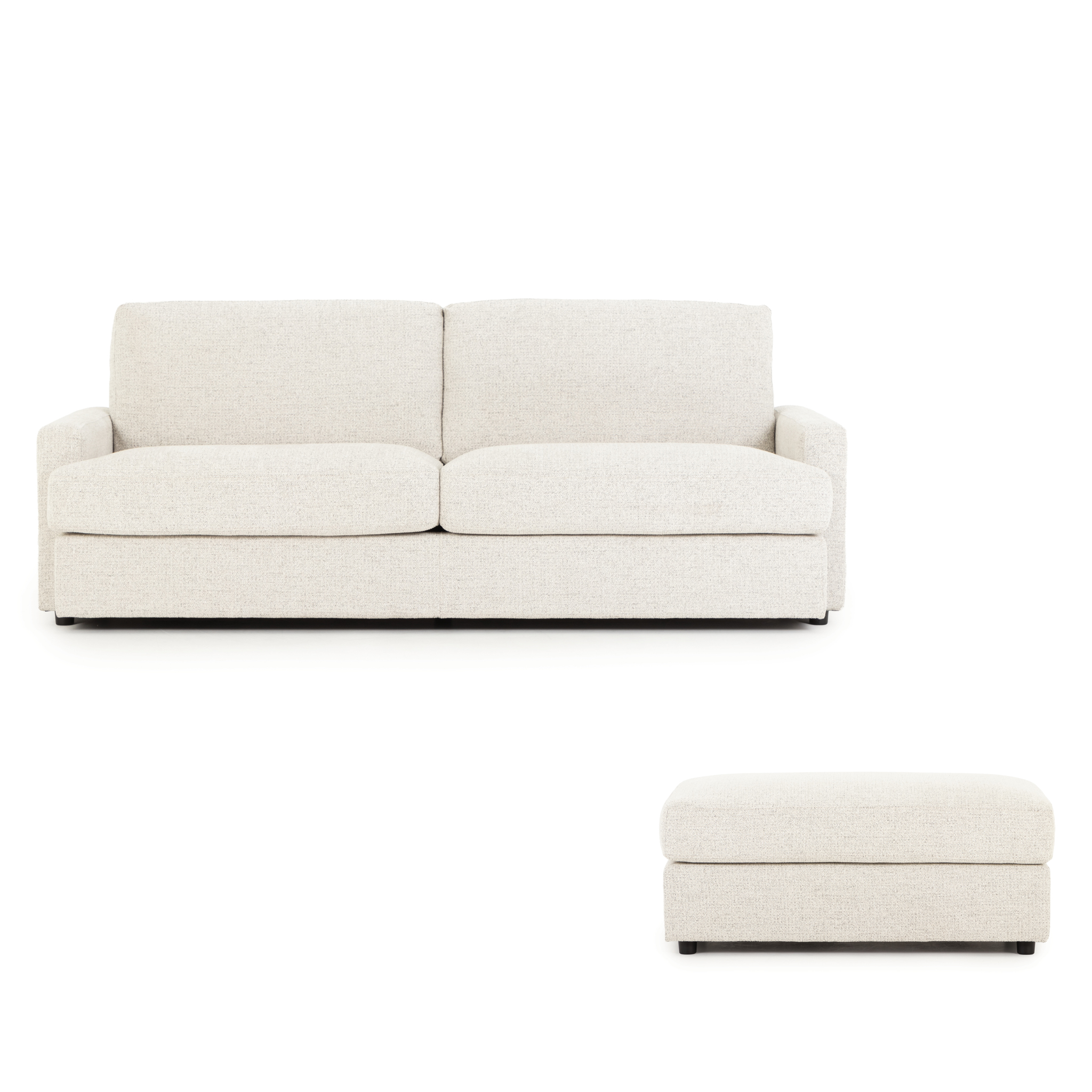 Aria 3 Seater + Ottoman, Ash