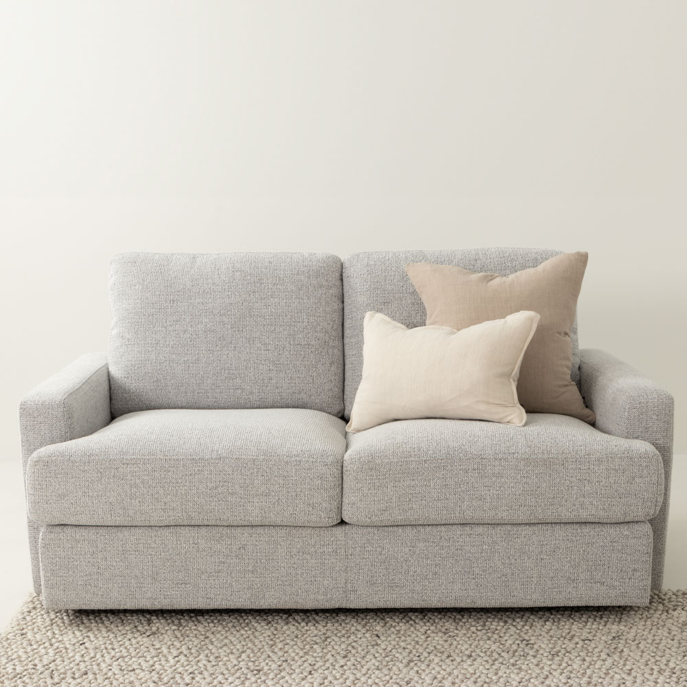 Aria 2 Seater + Ottoman, Grey
