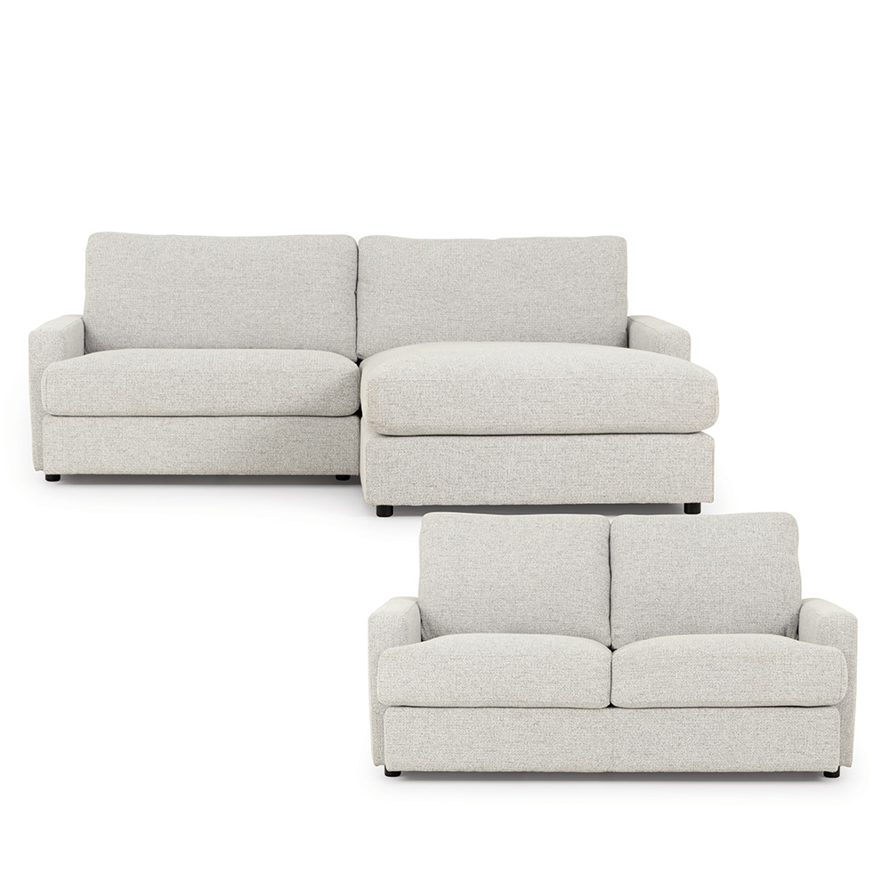 Aria Chaise + 2 Seater, Grey