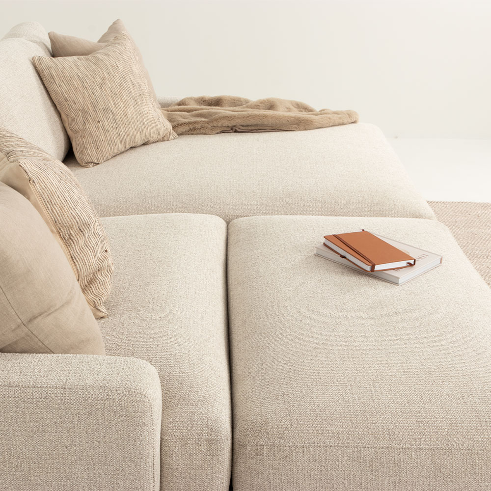 Aria Chaise + Ottoman, Natural