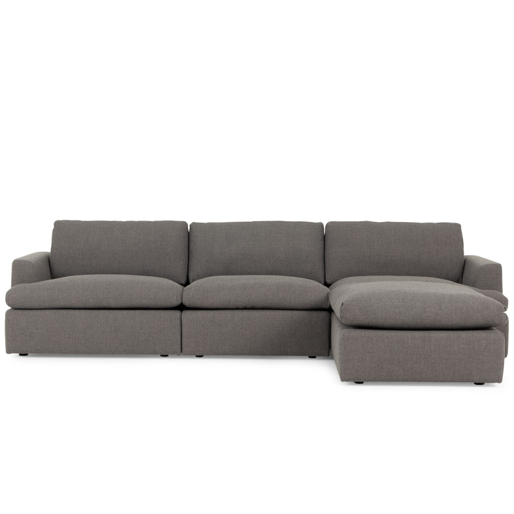 Ashleigh 3 Seater Modular Chaise Sofa, Grey