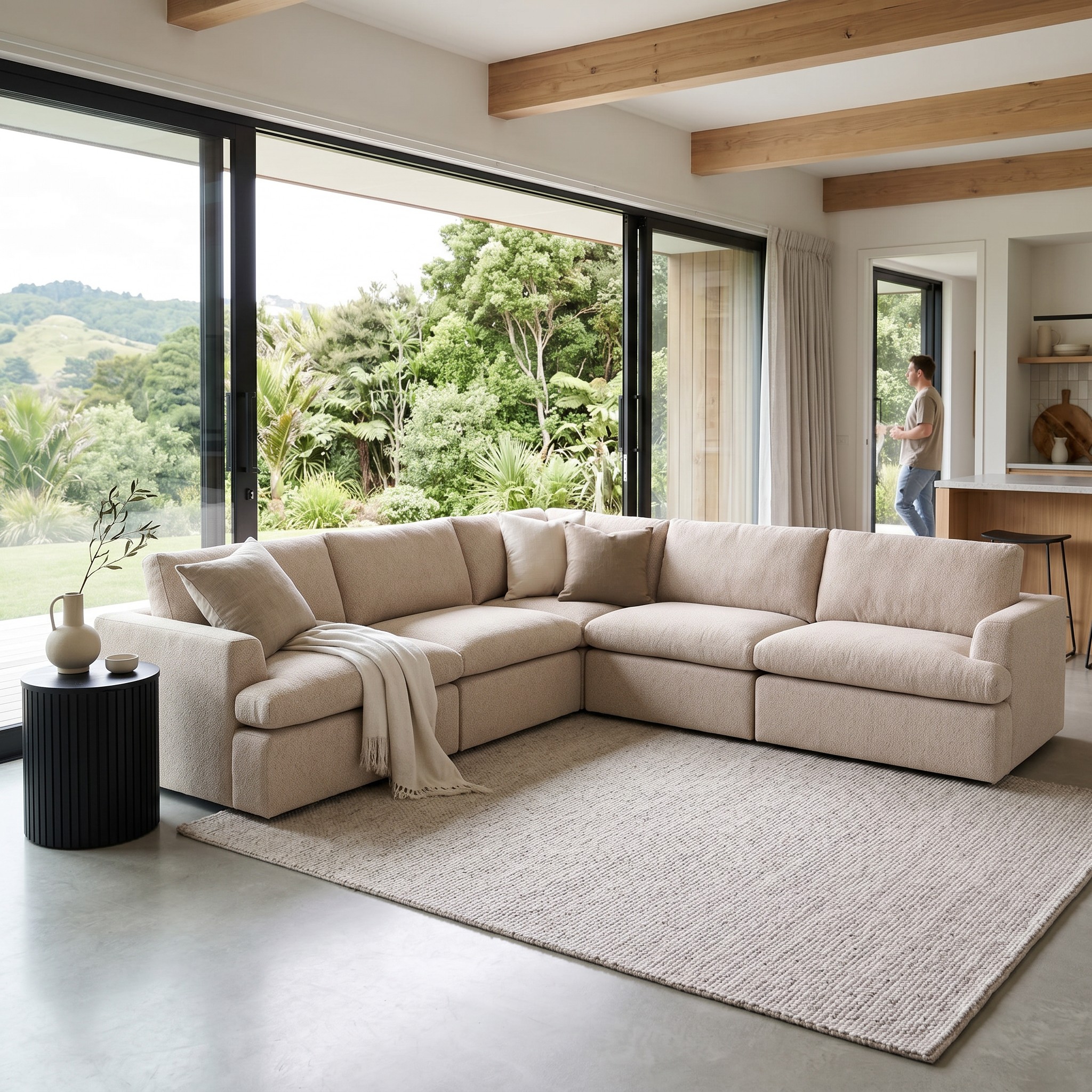 Ashleigh 5 Seater Corner Modular Sofa, Taupe