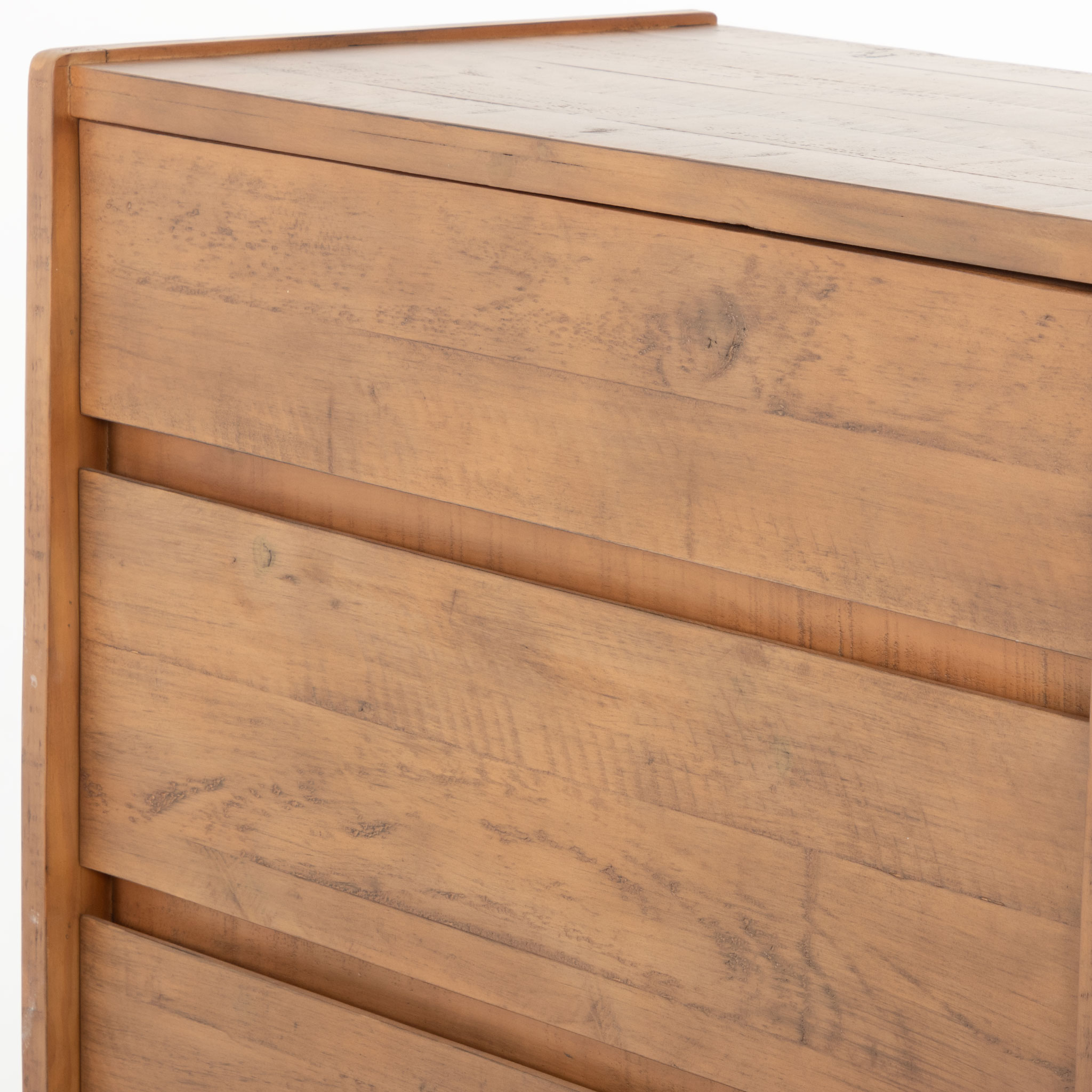 Ashby 4 Piece Bedroom Set with Queen Bed Frame, Rustic Brown