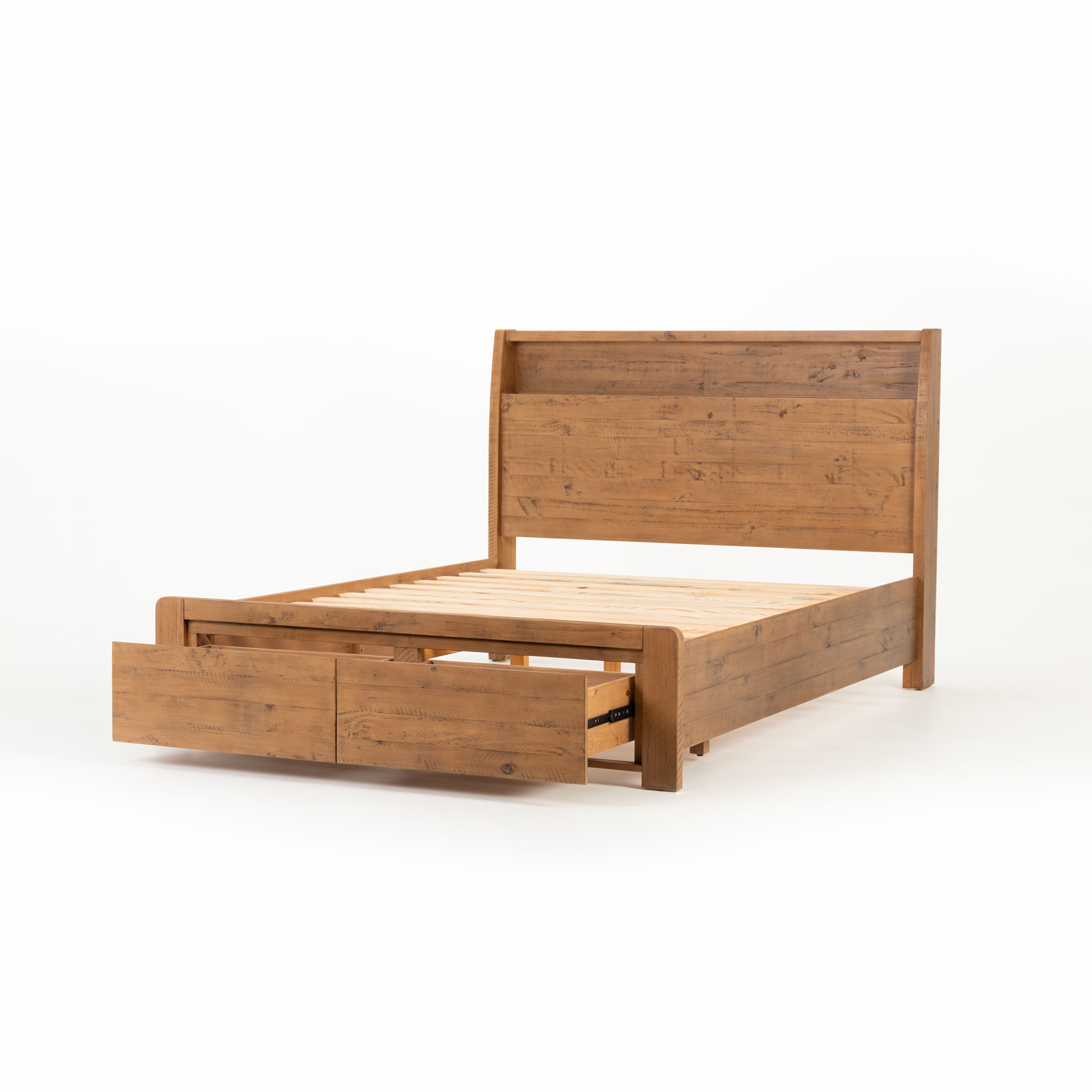 Ashby 6 Piece Bedroom Set with Queen Bed Frame, Rustic Brown