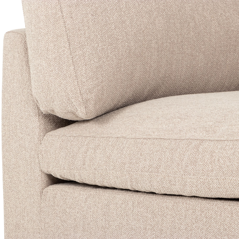 Ashleigh 5 Seater Corner Modular Sofa With Ottoman, Taupe