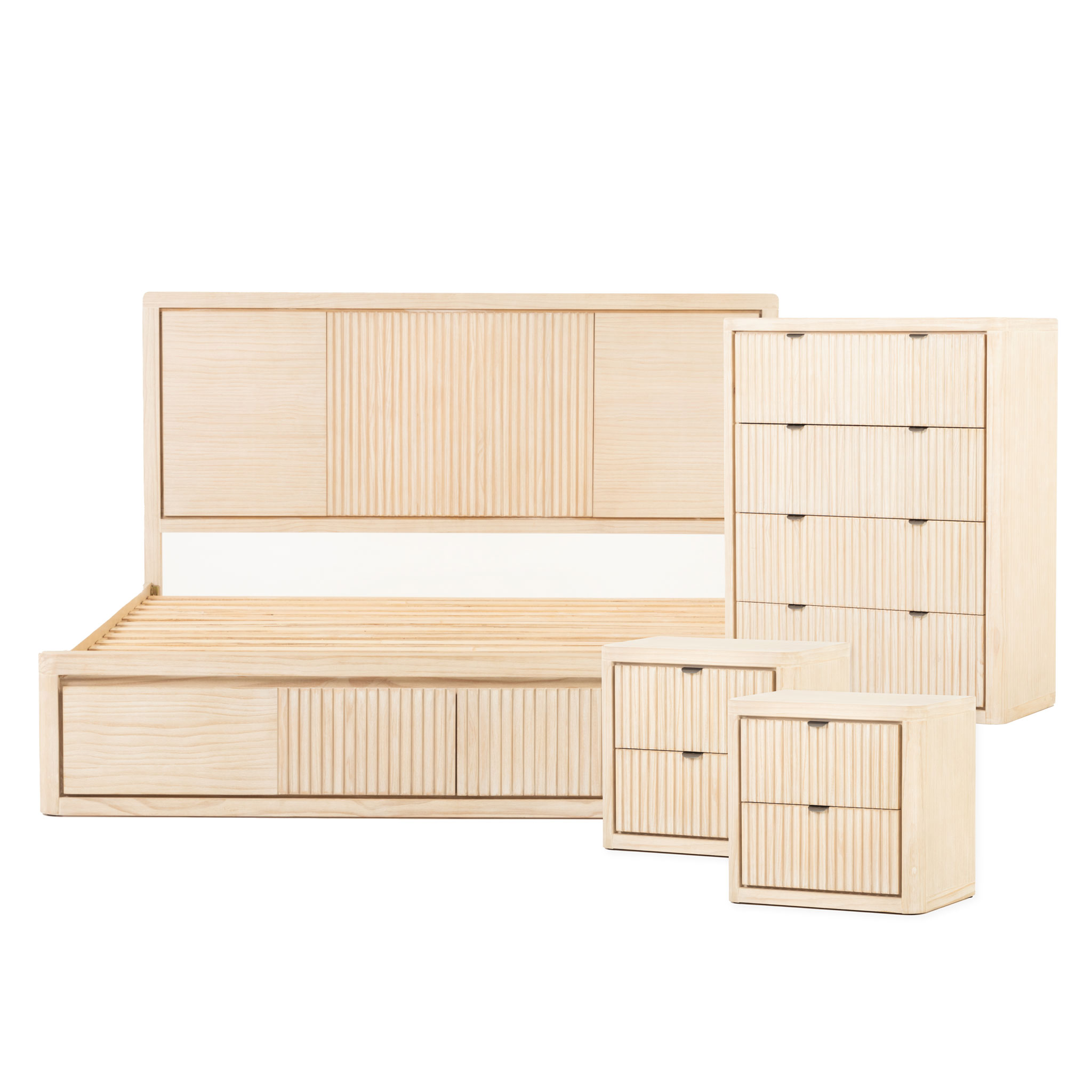 Aspen 4 Piece Bedroom Set with Super King Bed Frame