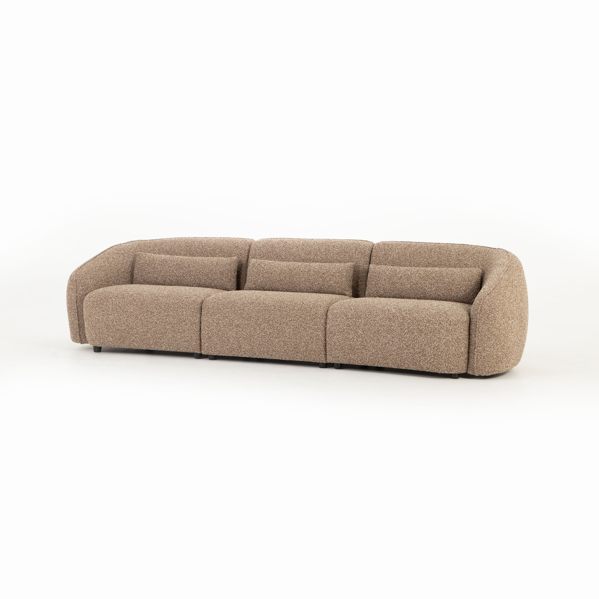 Avana 3 Seater + Armless 1.5 Seater, Brown