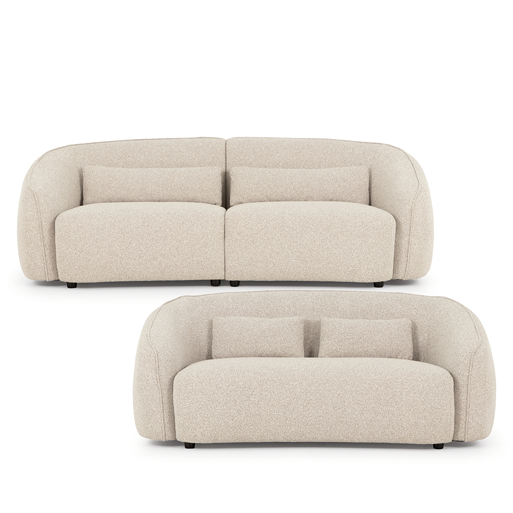 Avana 3 Seater + 2 Seater, Light Grey