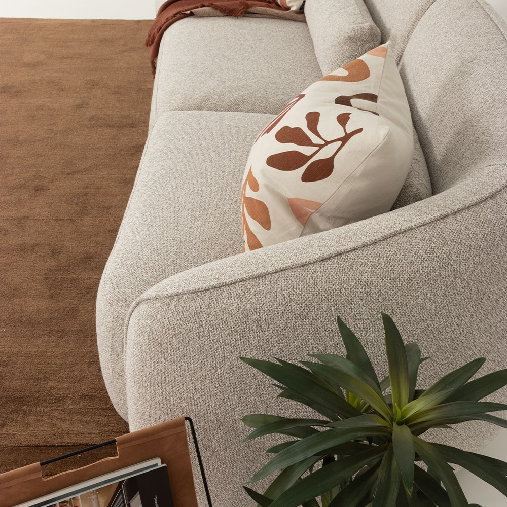 Avana 3 Seater + Armless 1.5 Seater, Light Grey