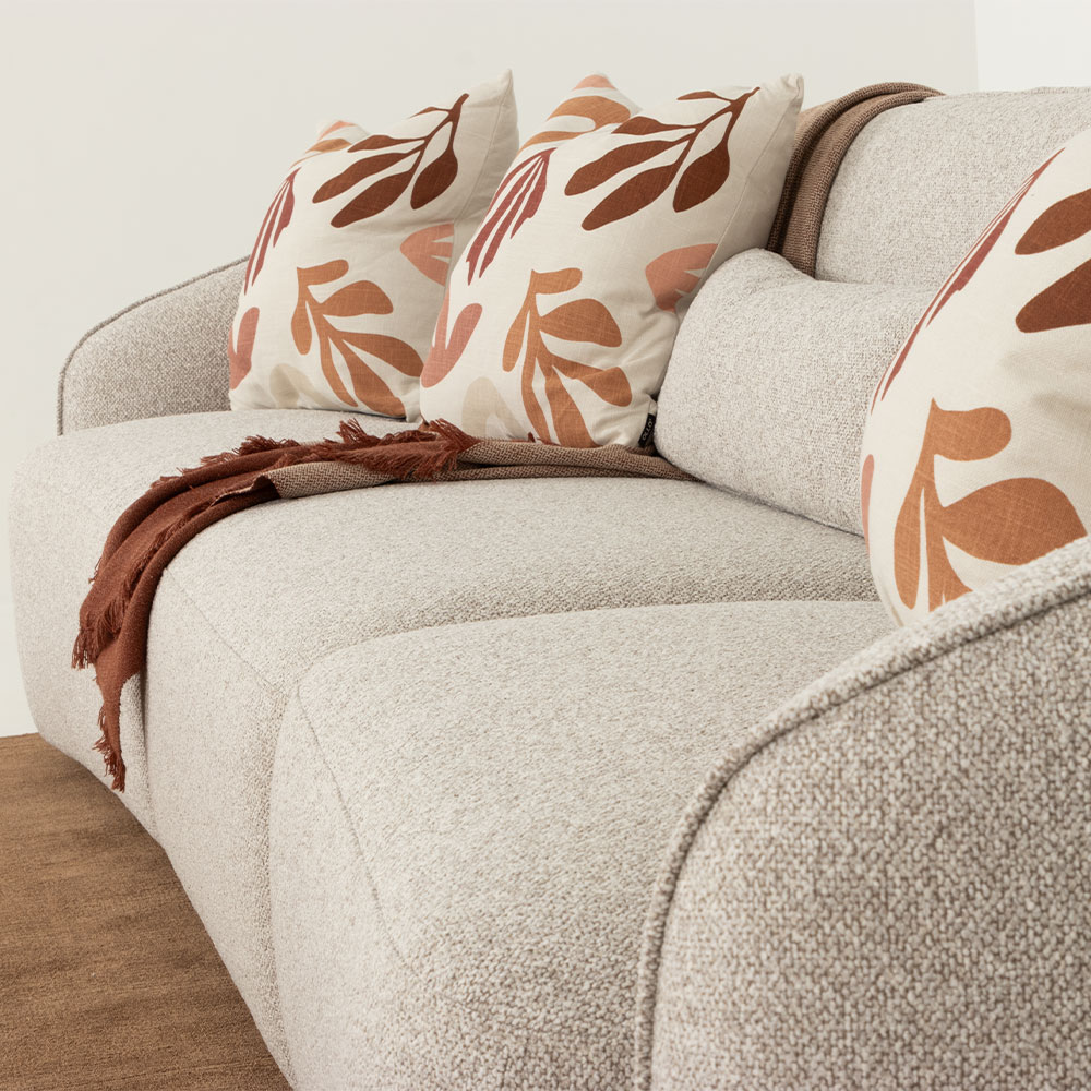 Avana 3 Seater + Armless 1.5 Seater, Light Grey