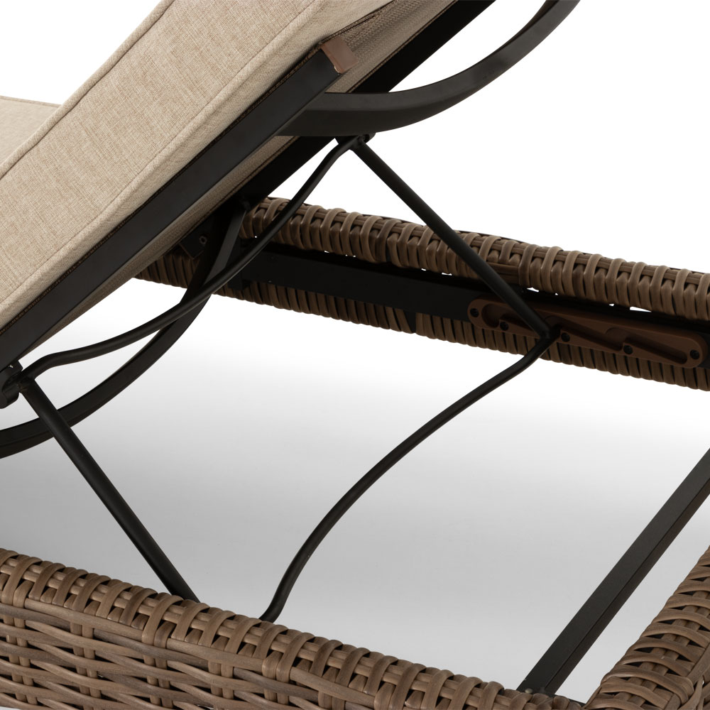 Bahamas Outdoor Sunlounger With Side Table