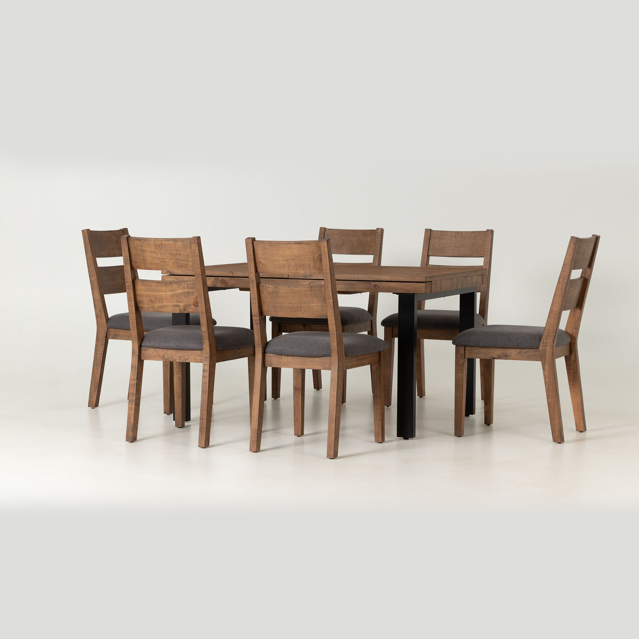 Barnwood 7 Piece Dining Set - W140/180, Dark
