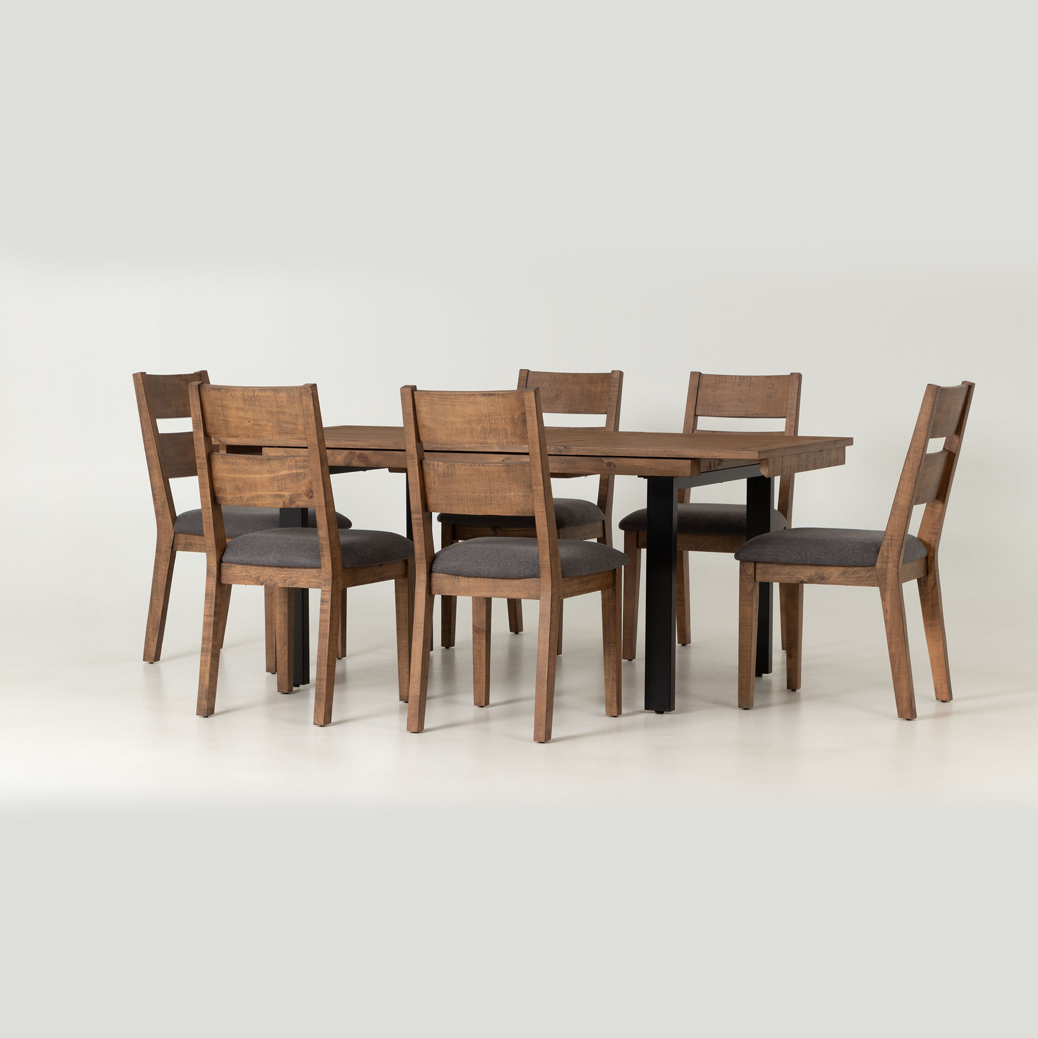 Barnwood 7 Piece Dining Set - W140/180, Dark