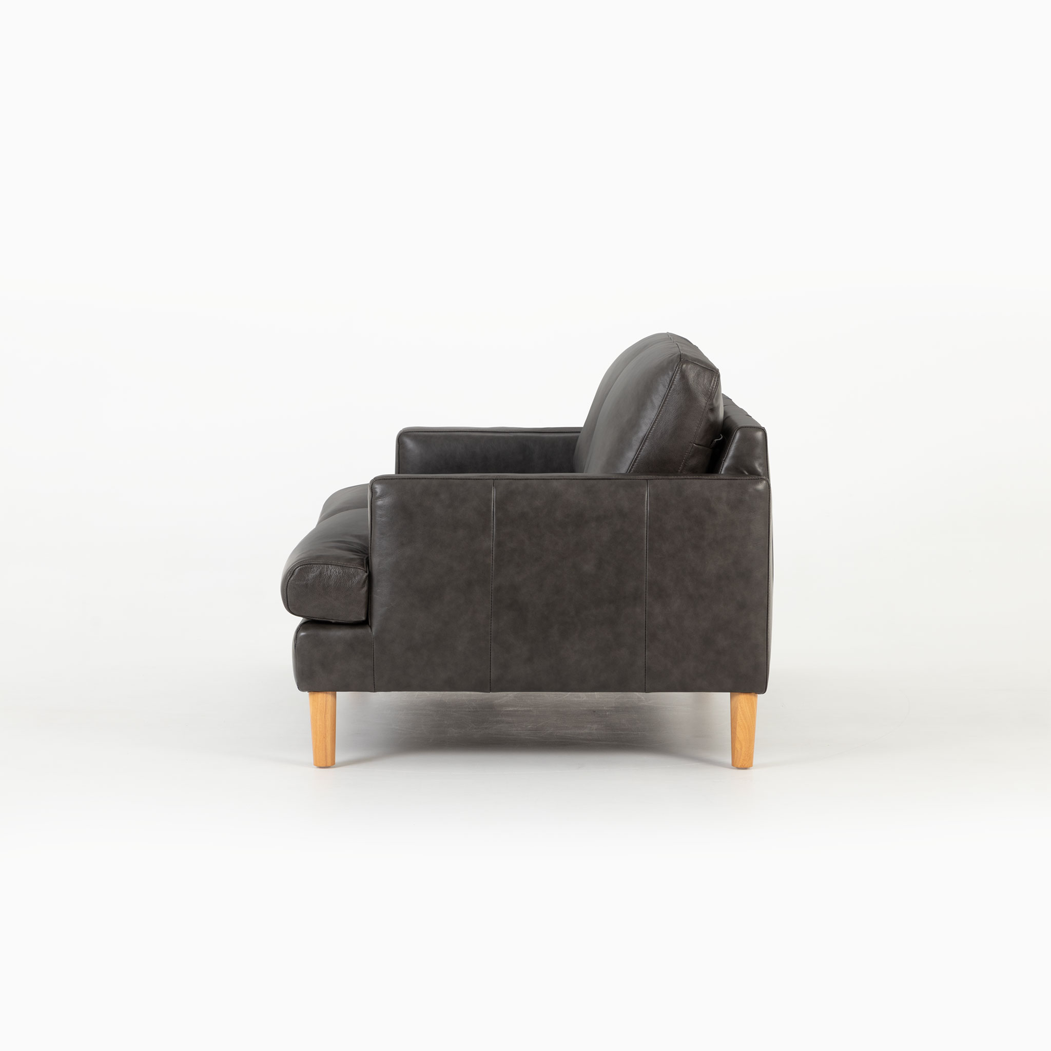 Brooklyn 3 Seater Leather + 2 Seater Leather, Black