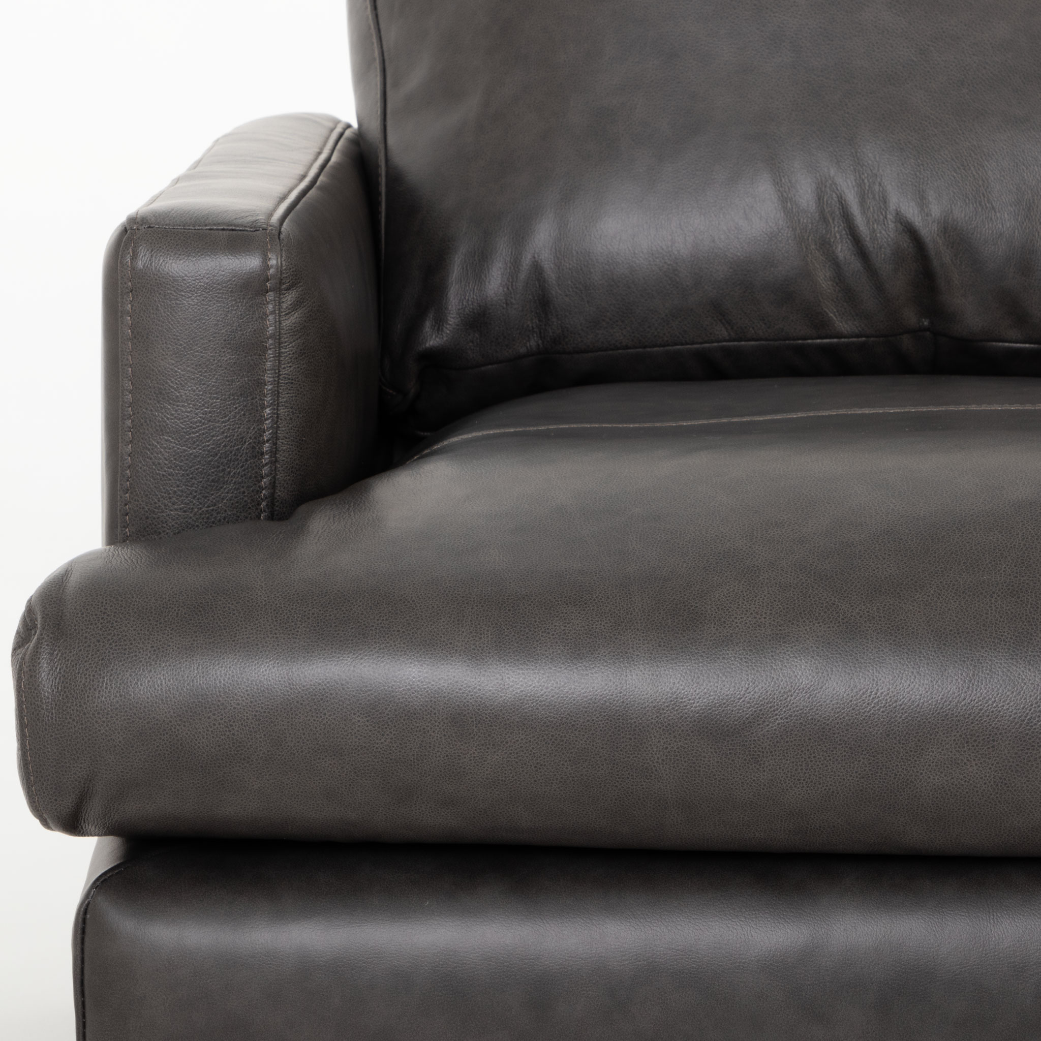 Brooklyn 3 Seater Leather + 2 Seater Leather, Black