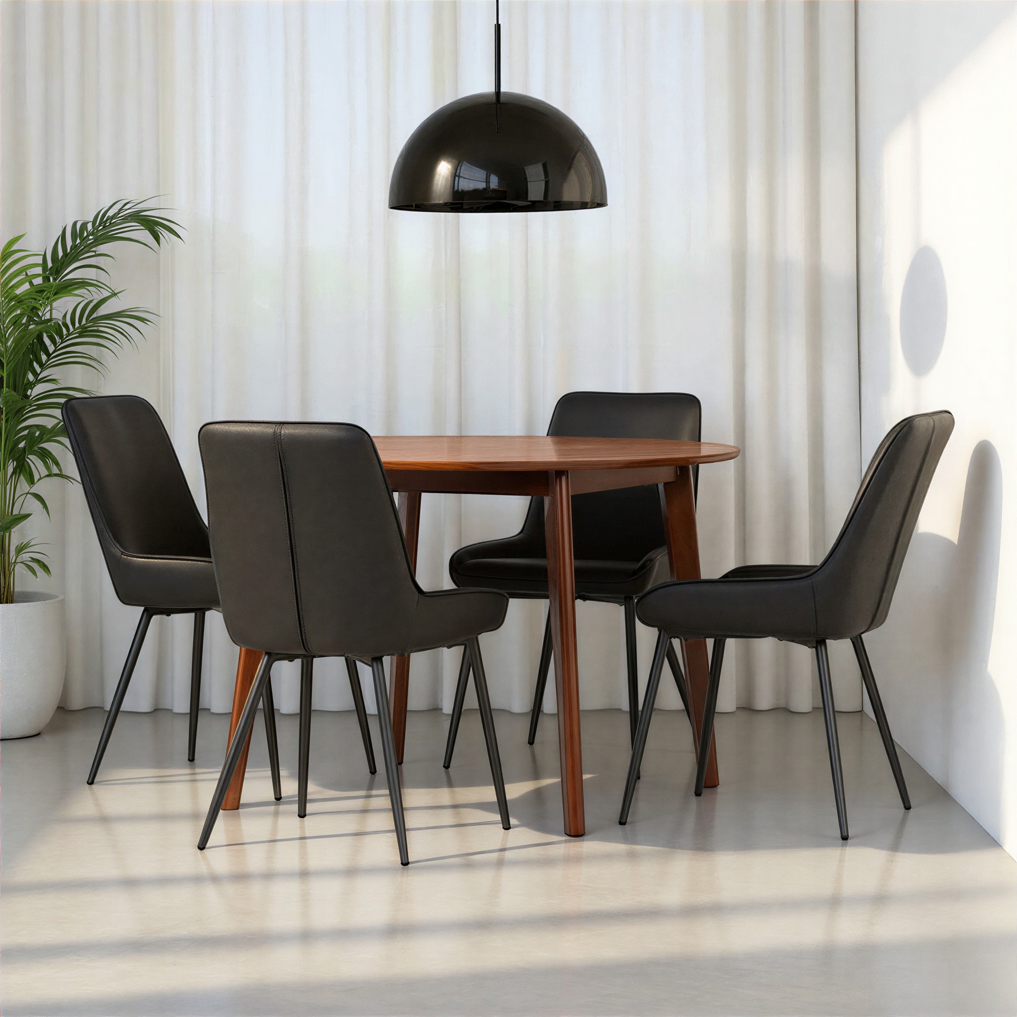 Veno 5 Piece Dining Set - W110, Walnut