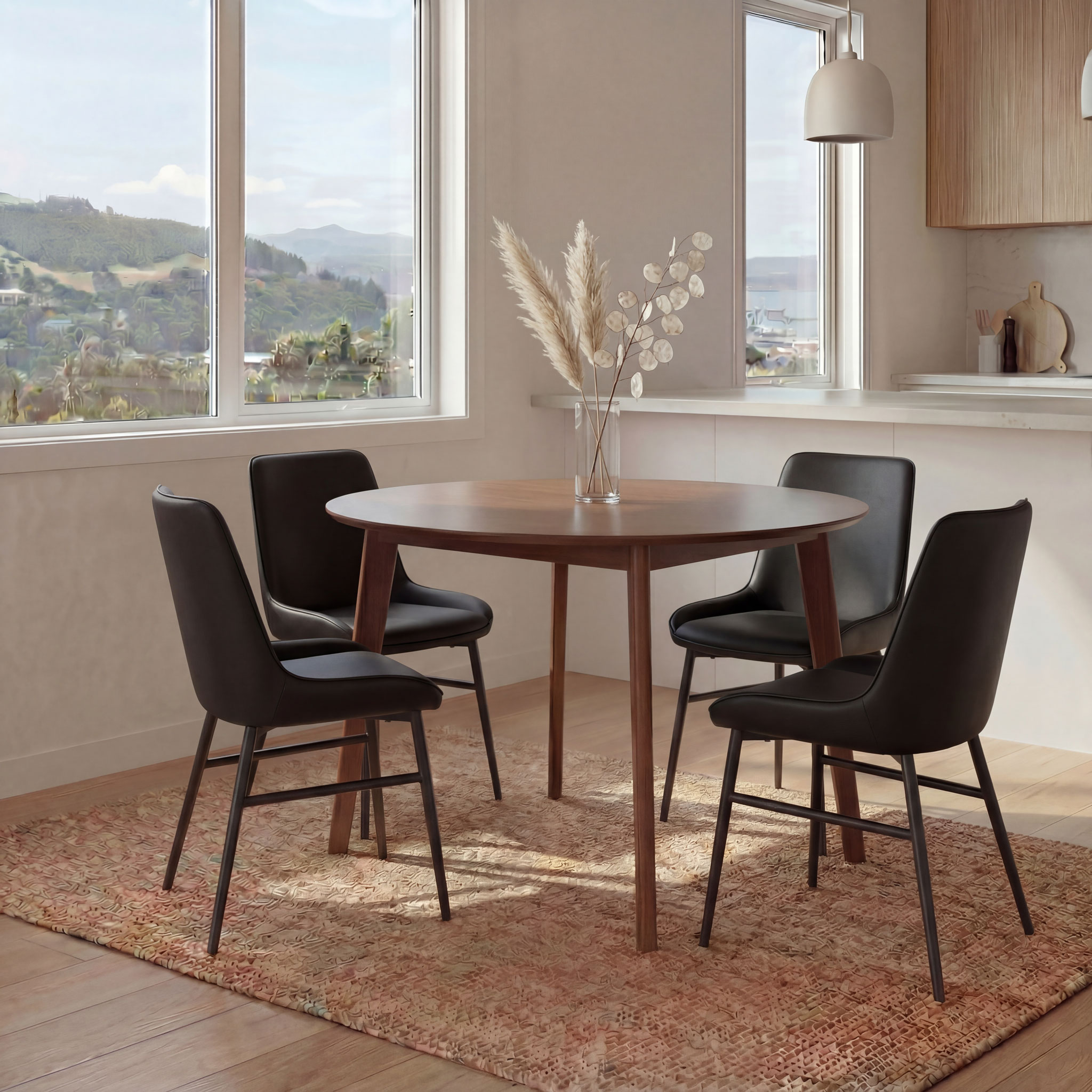 Veno & Brookby 5 Piece Dining Set - W110, Walnut
