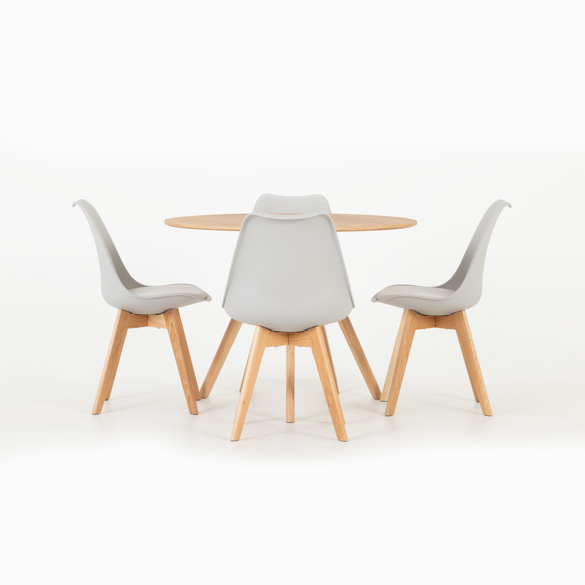 Carson 5 Piece Dining Set - W100, Oak/Grey