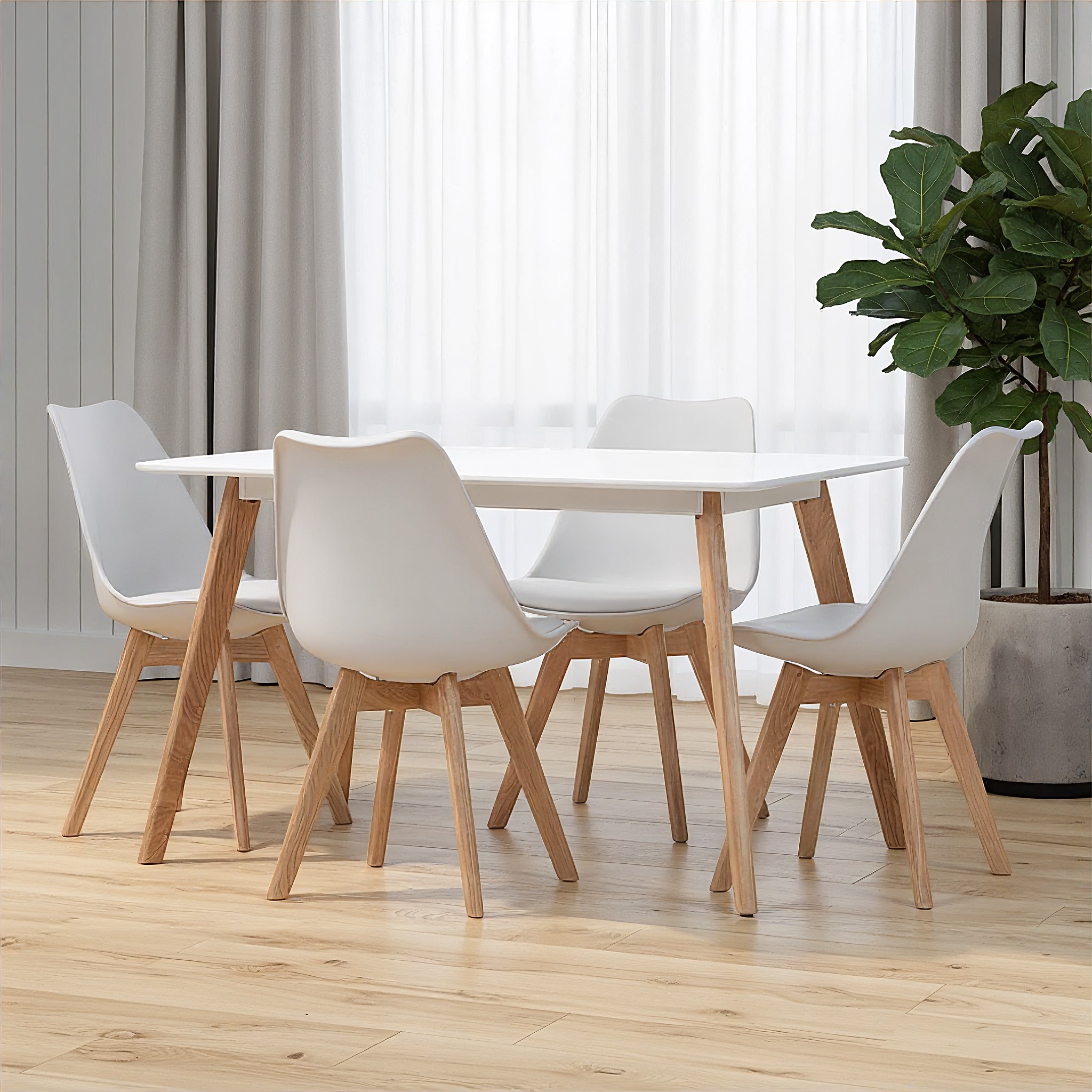 Carson 5 Piece Dining Set - W120, Grey