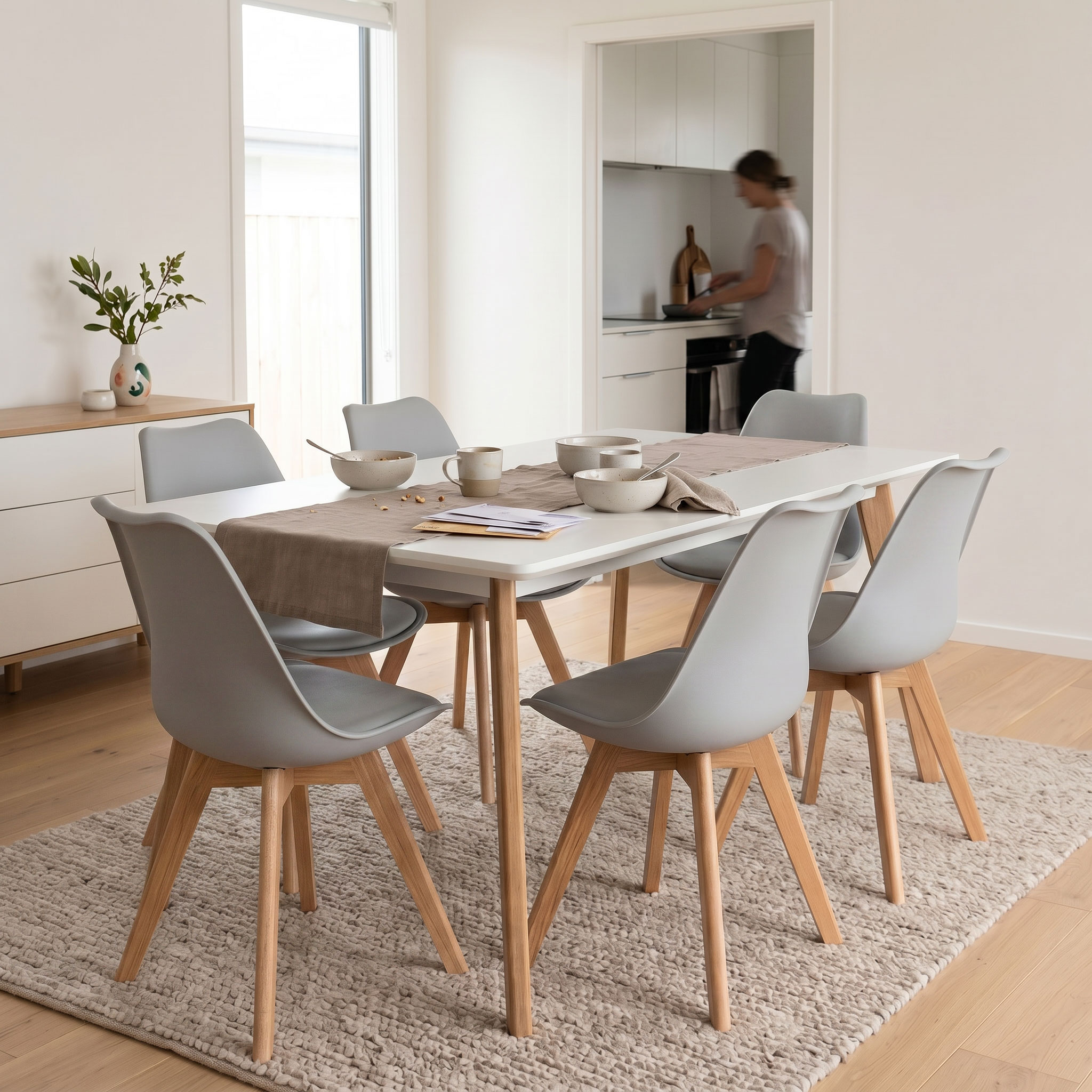 Carson 7 Piece Dining  Set - W160, Grey