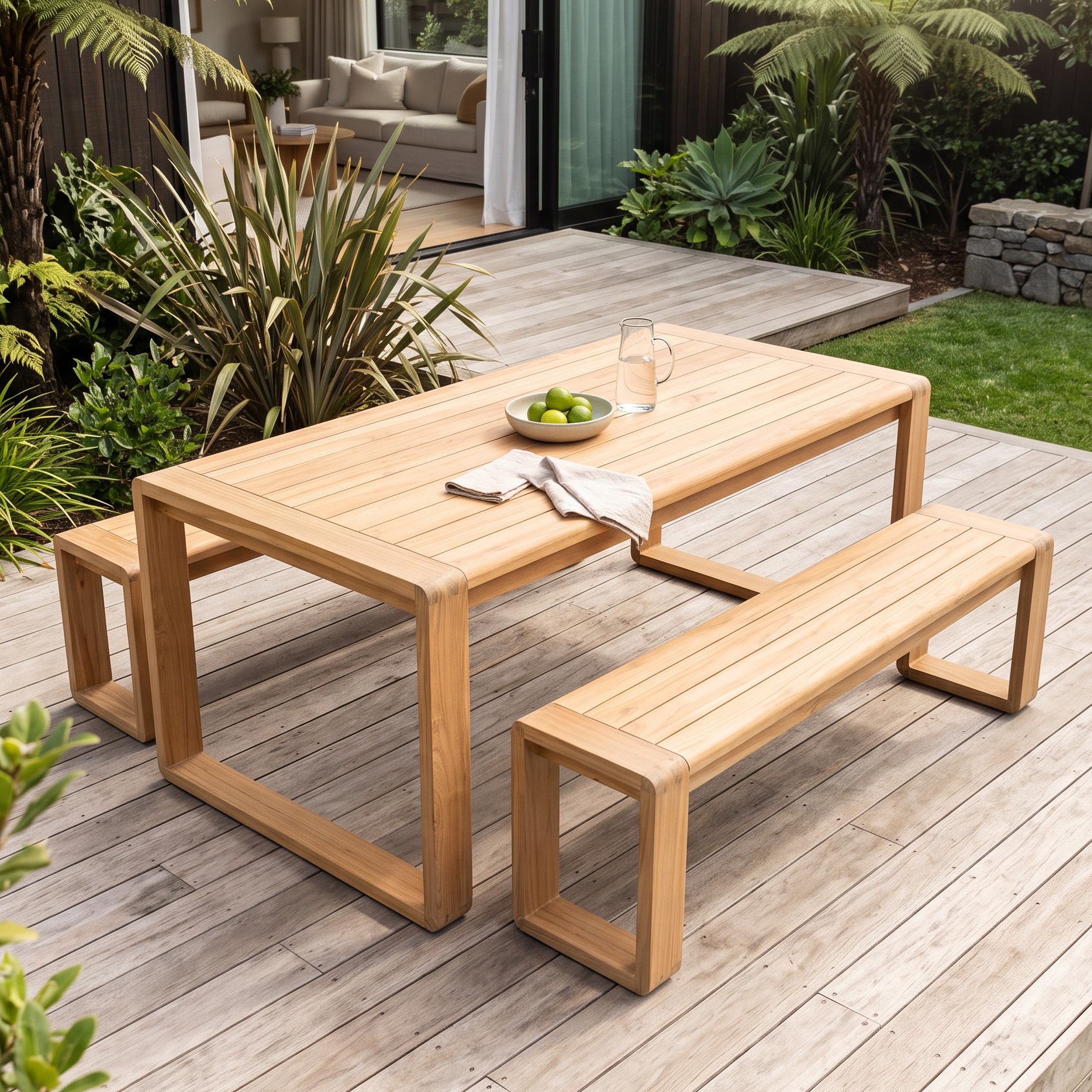 Catania 3 Piece Outdoor Dining Set - W170