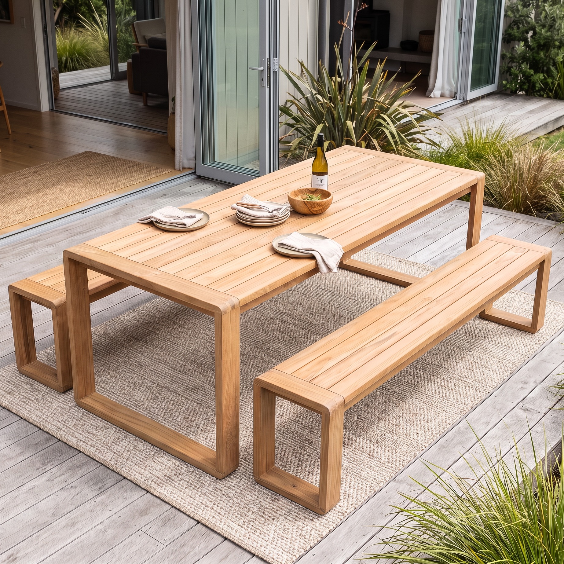 Catania 3 Piece Outdoor Dining Set - W230