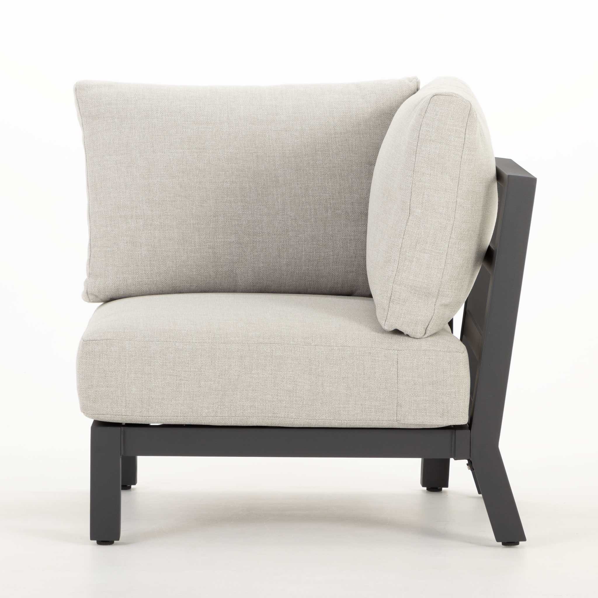 Catalina 4 Piece Outdoor Corner Lounge Set, Gunmetal