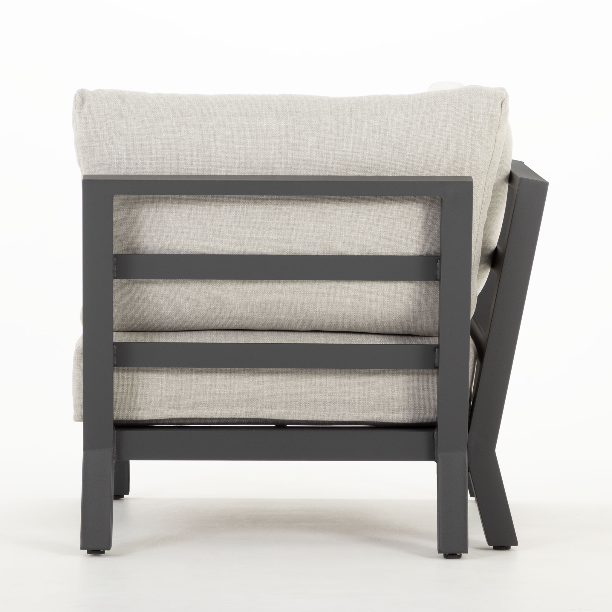 Catalina 5 Piece Outdoor Corner Lounge Set With Coffee Table - W126, Gunmetal