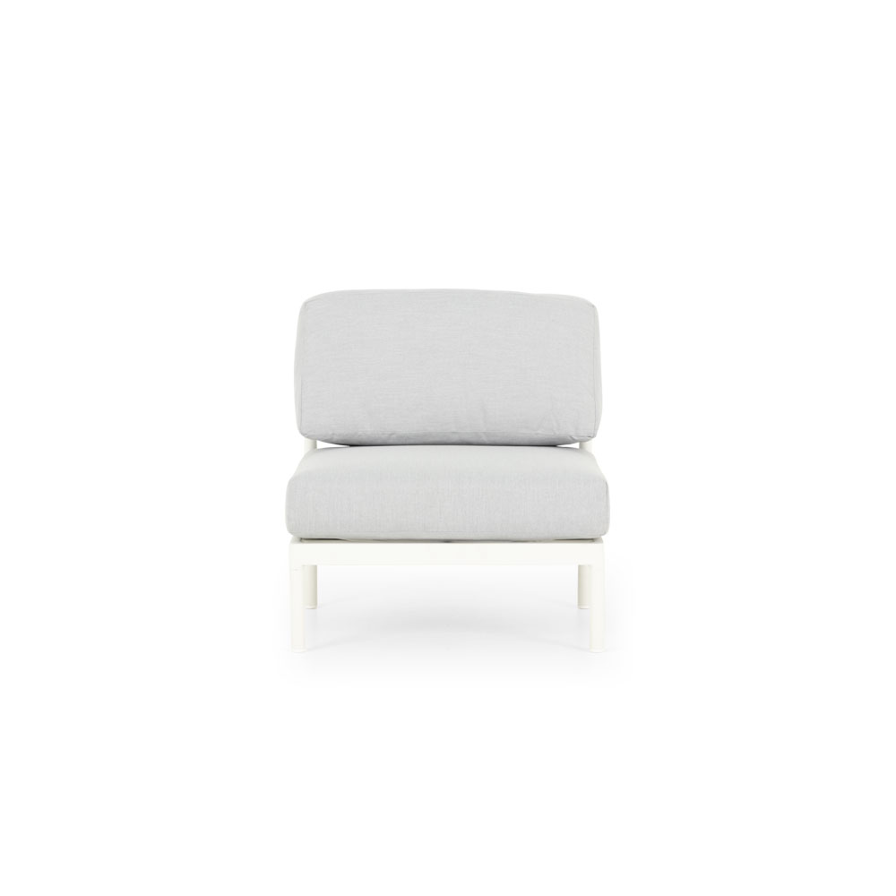 Cayman 4 Piece Outdoor Lounge Set with Sunlounger, White
