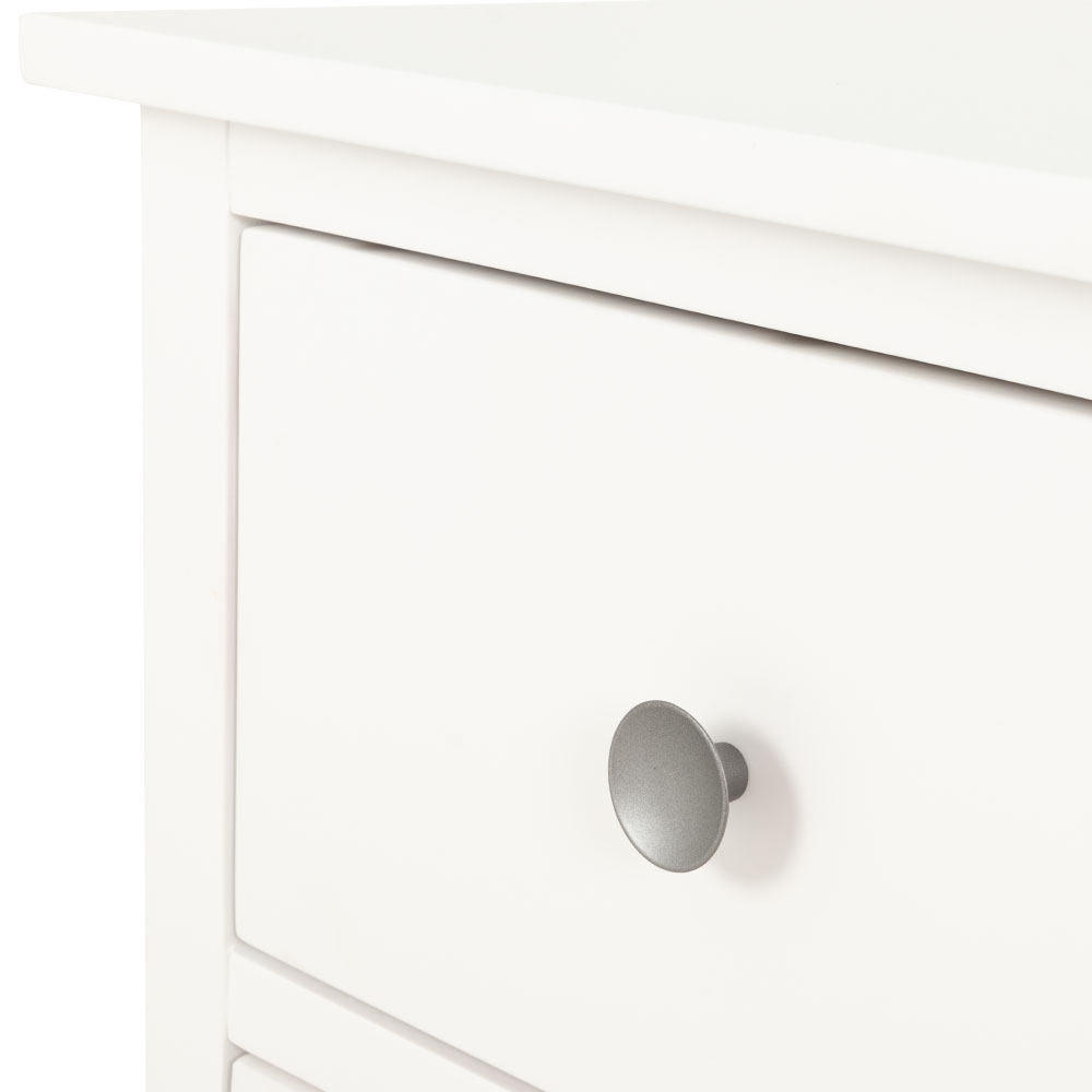 Chelsea 4 Piece Bedroom Set with Queen Bed Frame With 2 Drawers Bedside, White