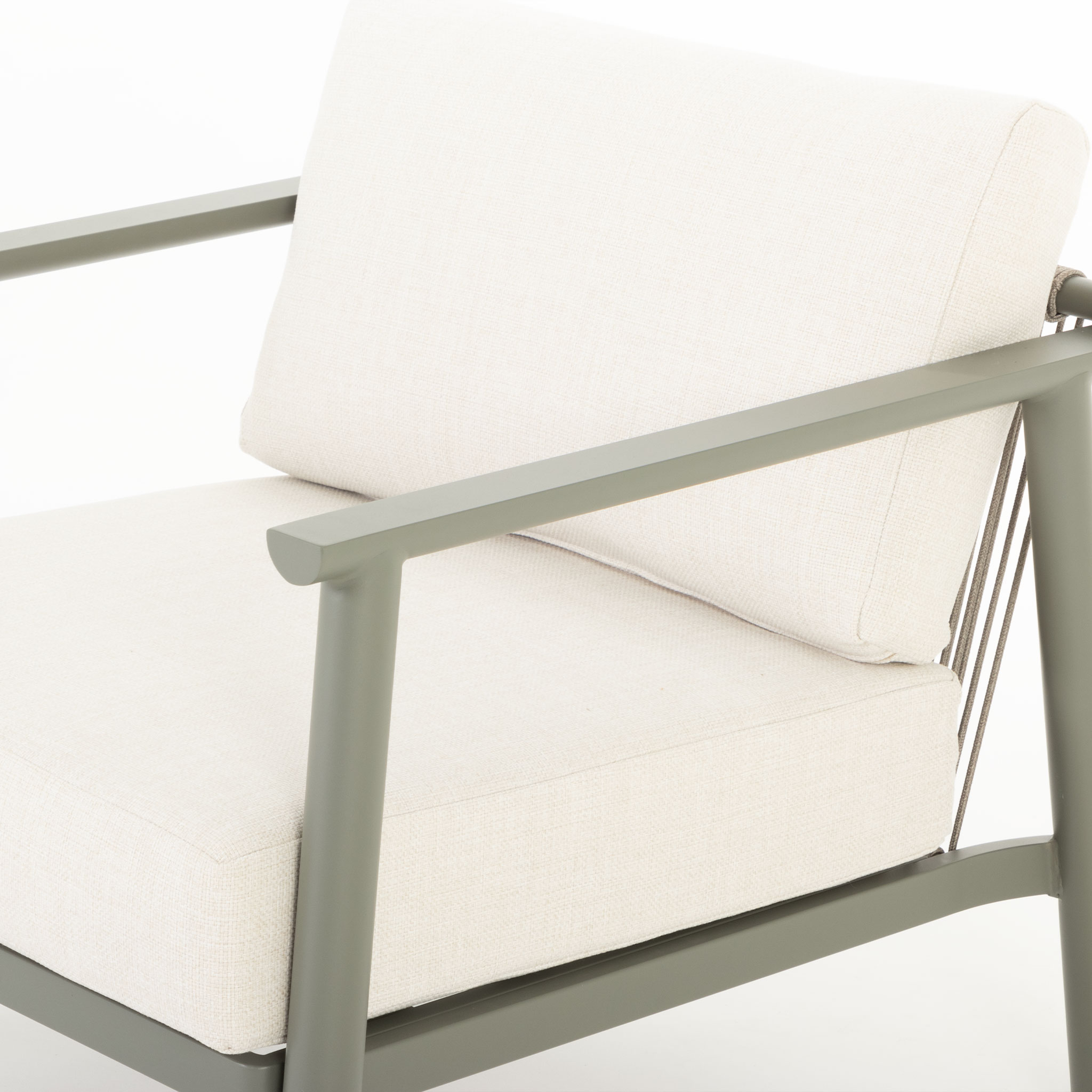 Como 4 Piece Outdoor Lounge Set With Coffee Table, Green
