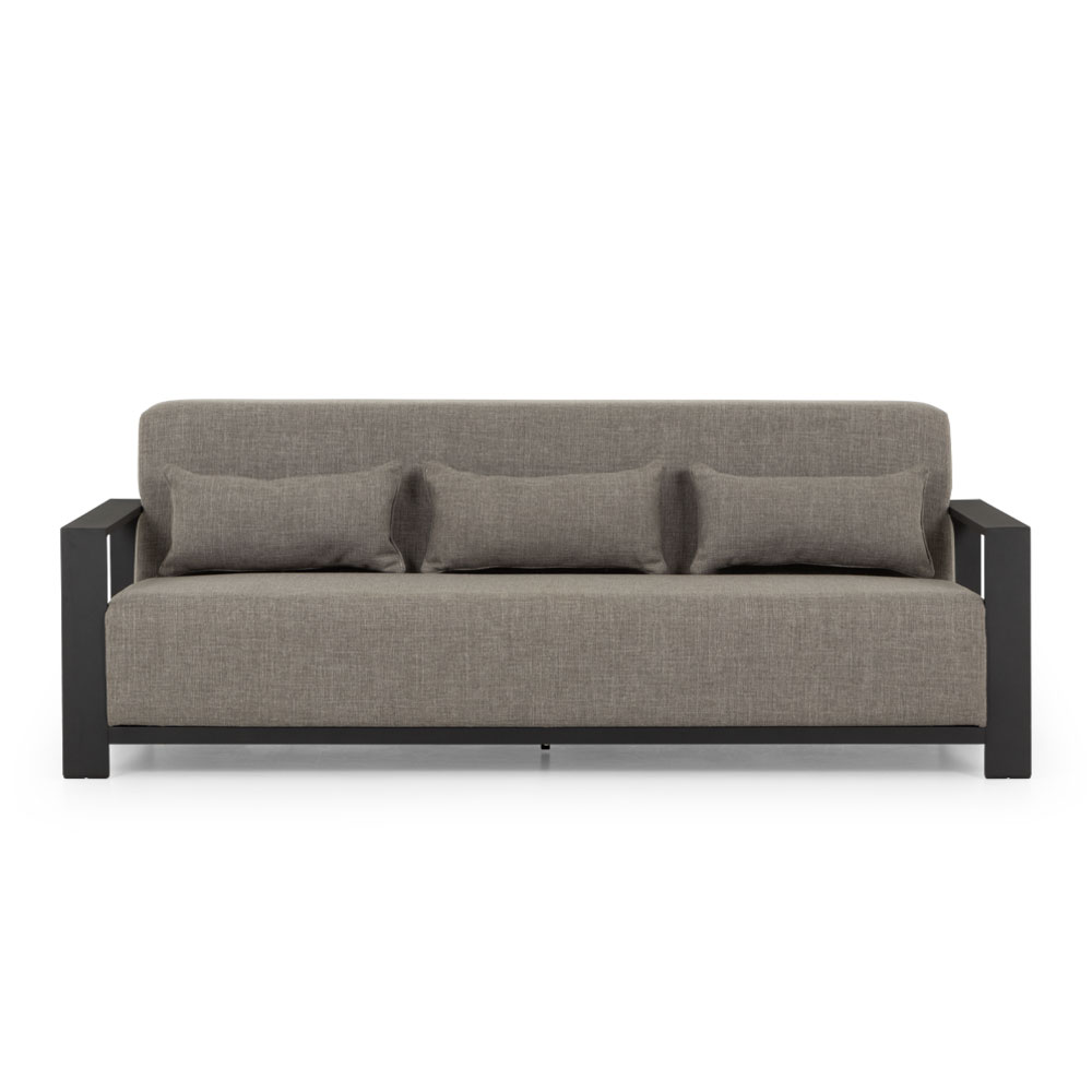 Cyprus 2 Piece Outdoor Lounge Set with Coffee Table, Black