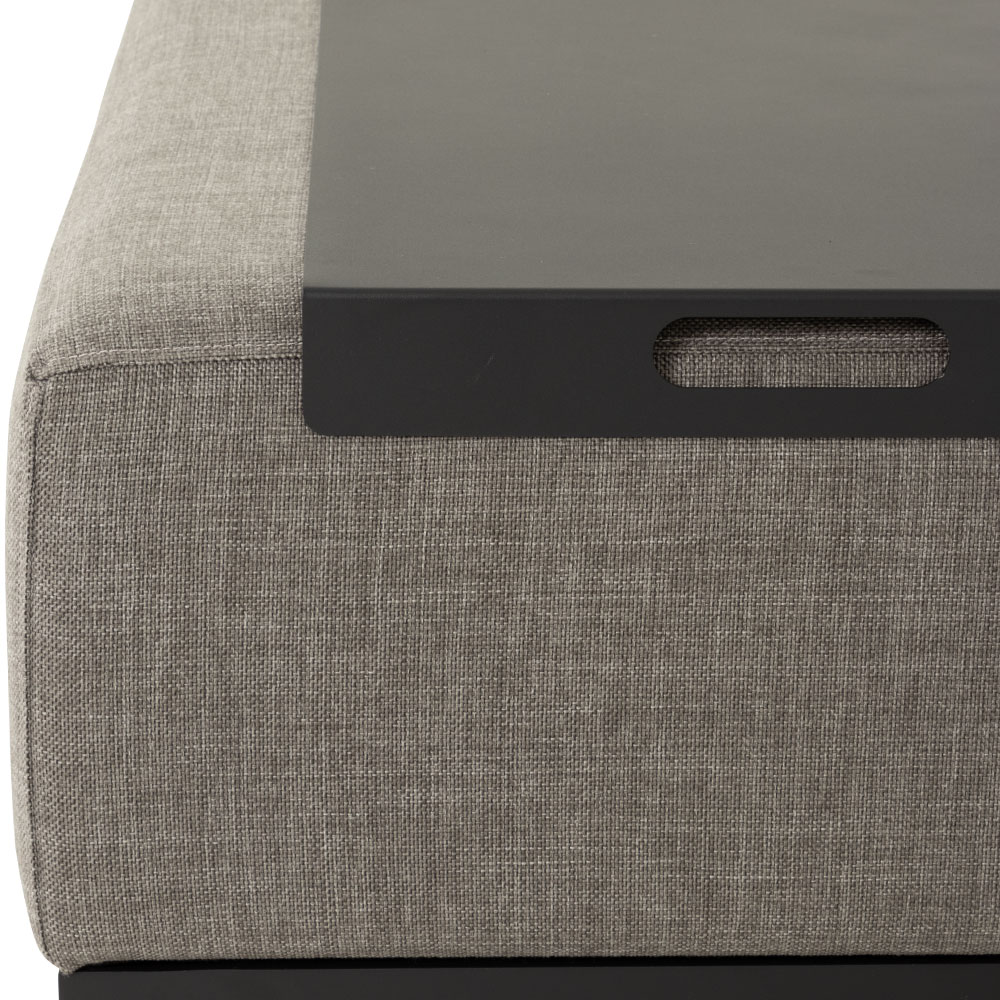 Cyprus 2 Piece Outdoor Lounge Set with Coffee Table, Black