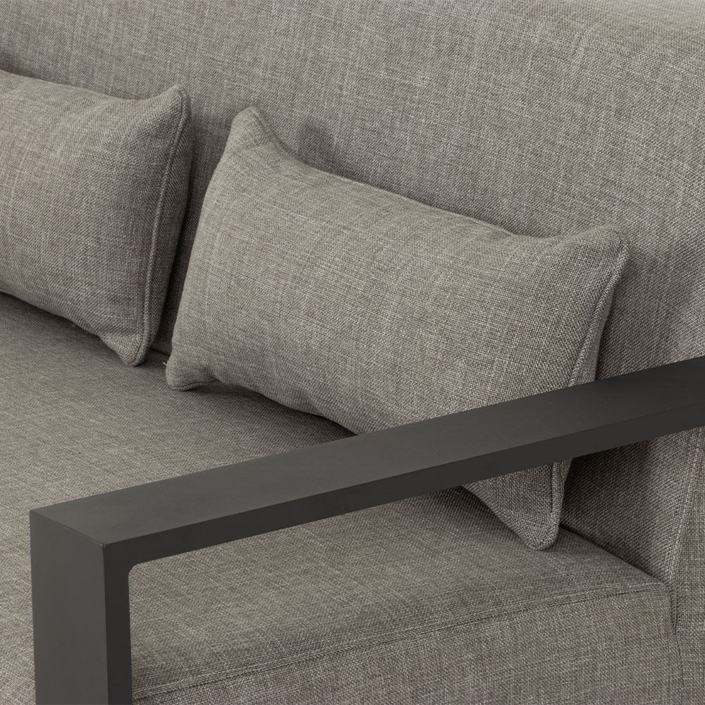 Cyprus 4 Piece Outdoor Lounge Set with Coffee Table, Black