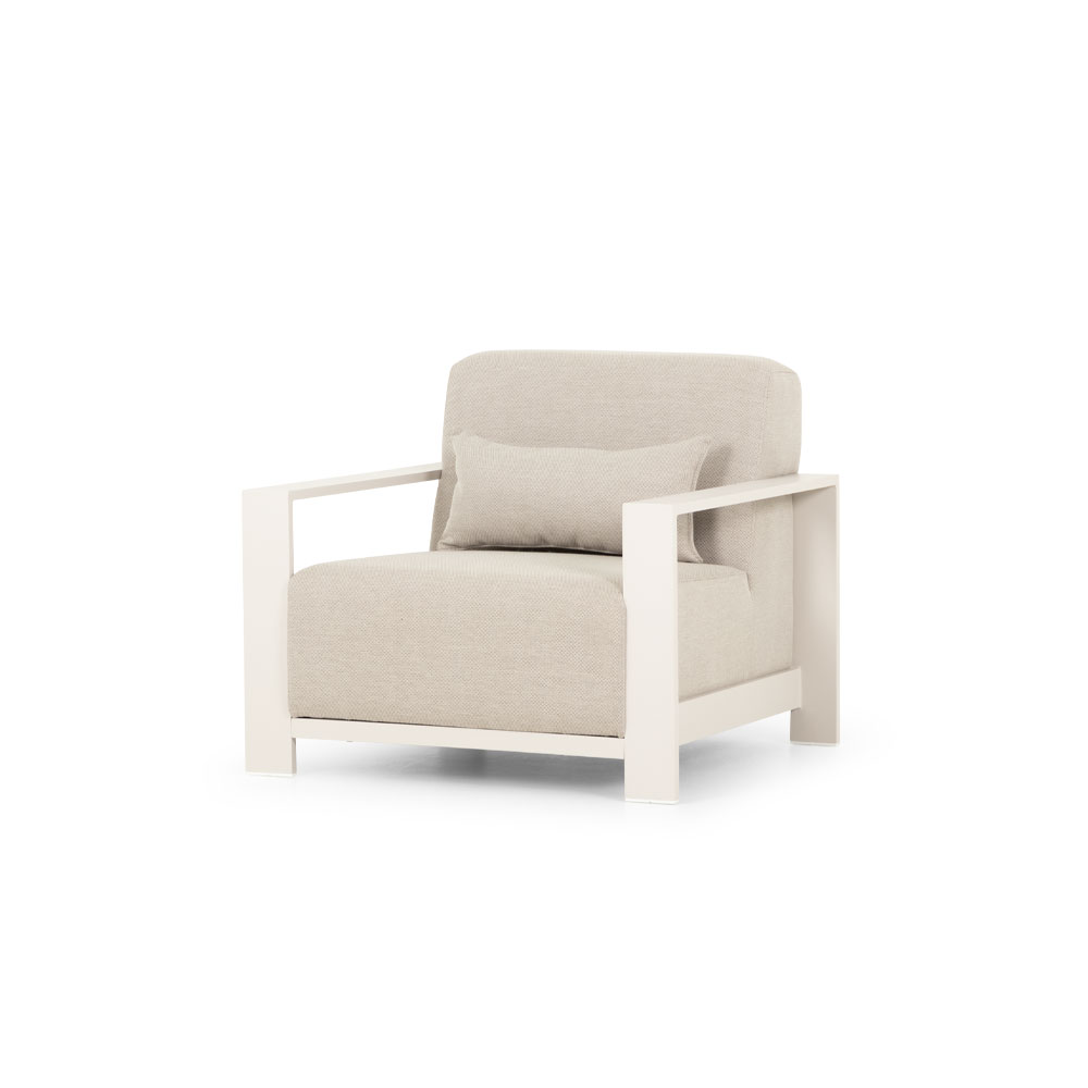 Cyprus 4 Piece Outdoor Lounge Set with Coffee Table, White