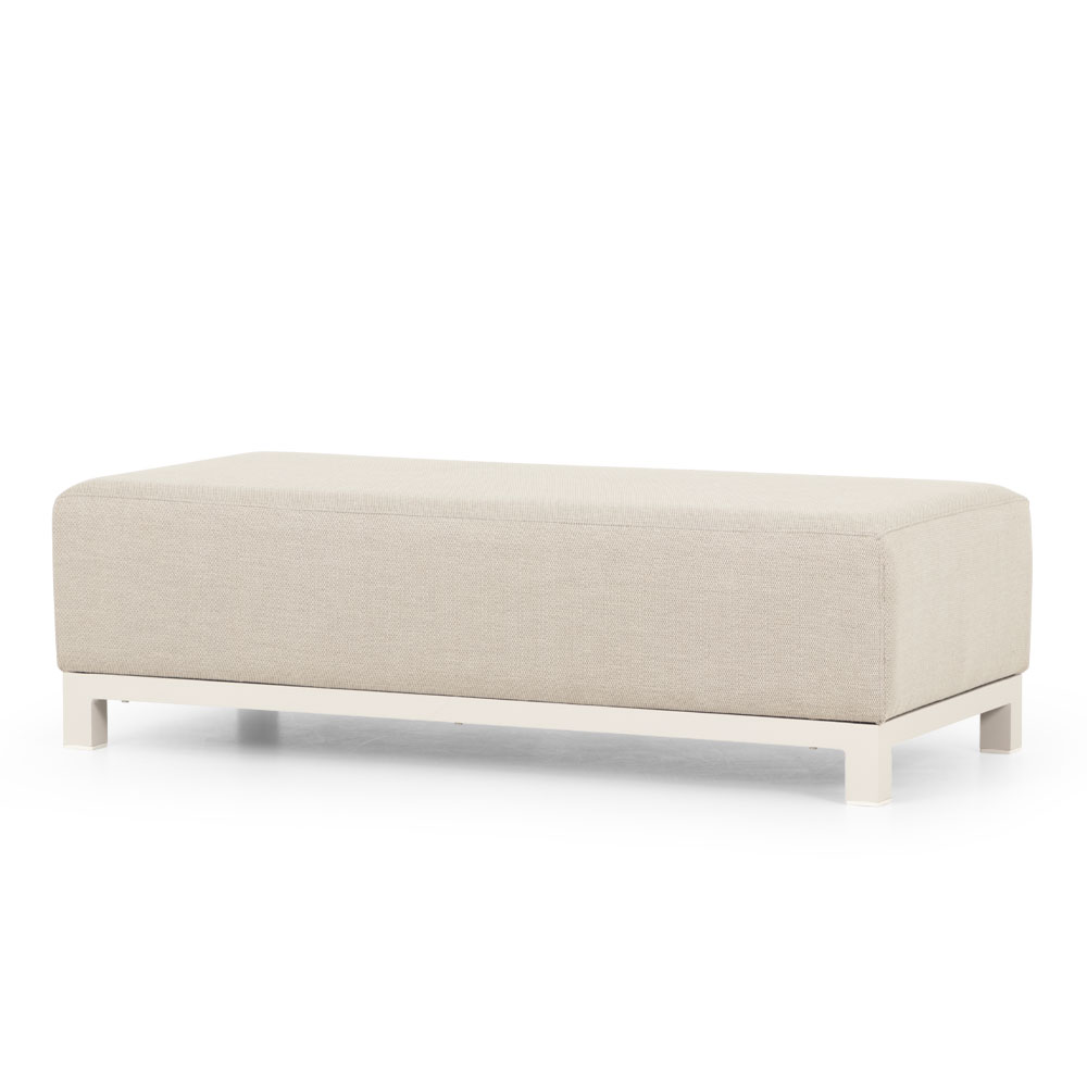 Cyprus 4 Piece Outdoor Lounge Set with Coffee Table - 2 Seater, White