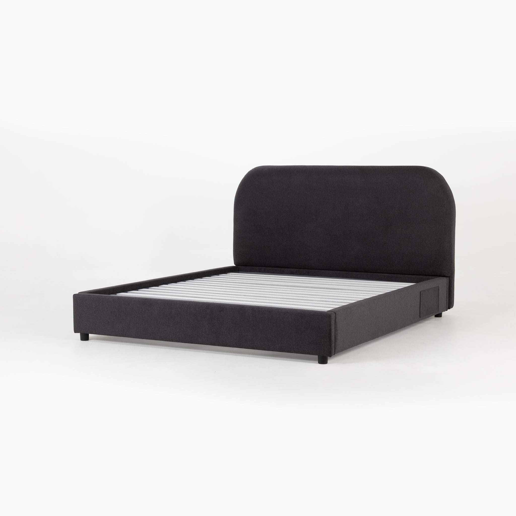 Elise King Bed Frame, Charcoal