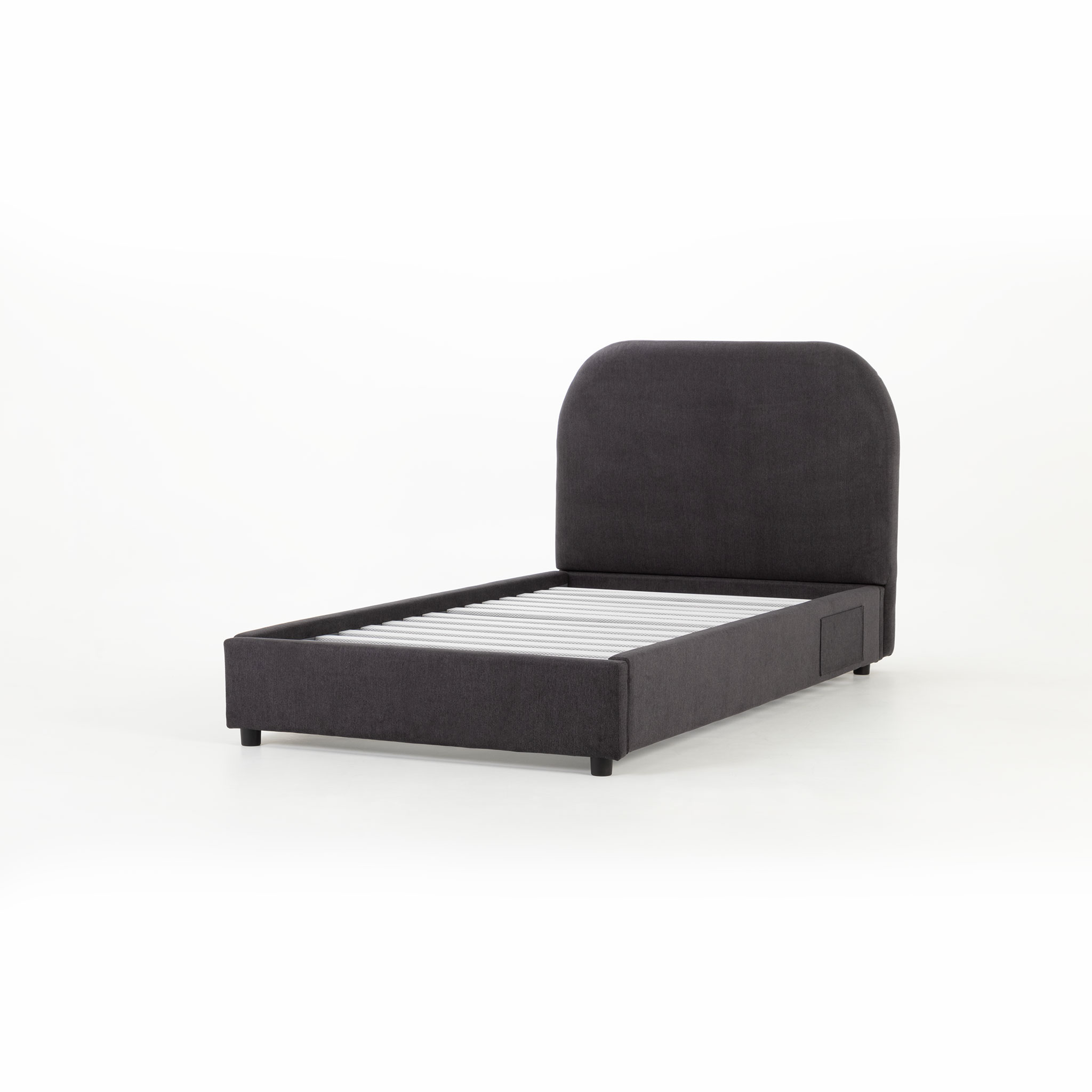 Elise King Single Bed Frame, Charcoal