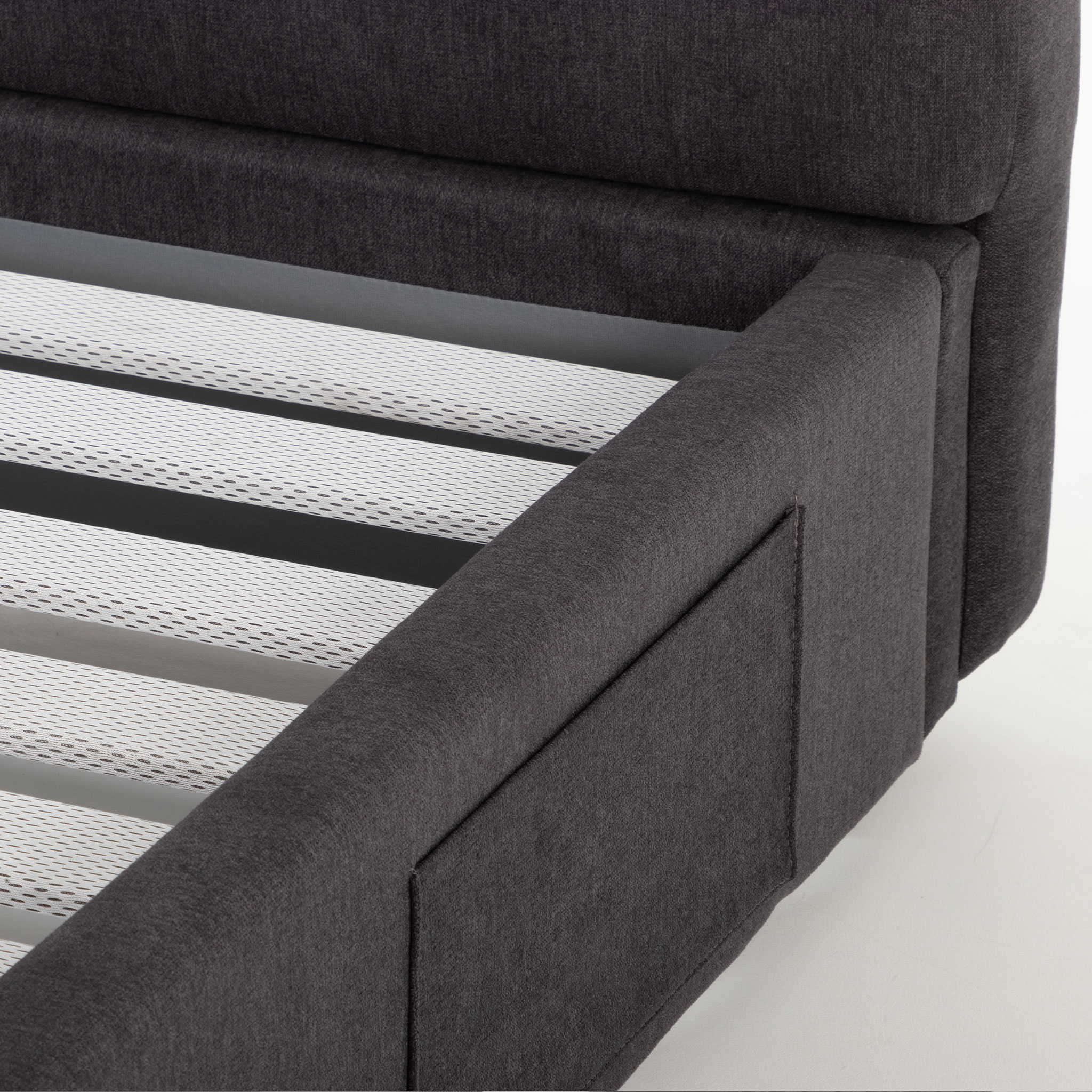 Elise King Single Bed Frame, Charcoal