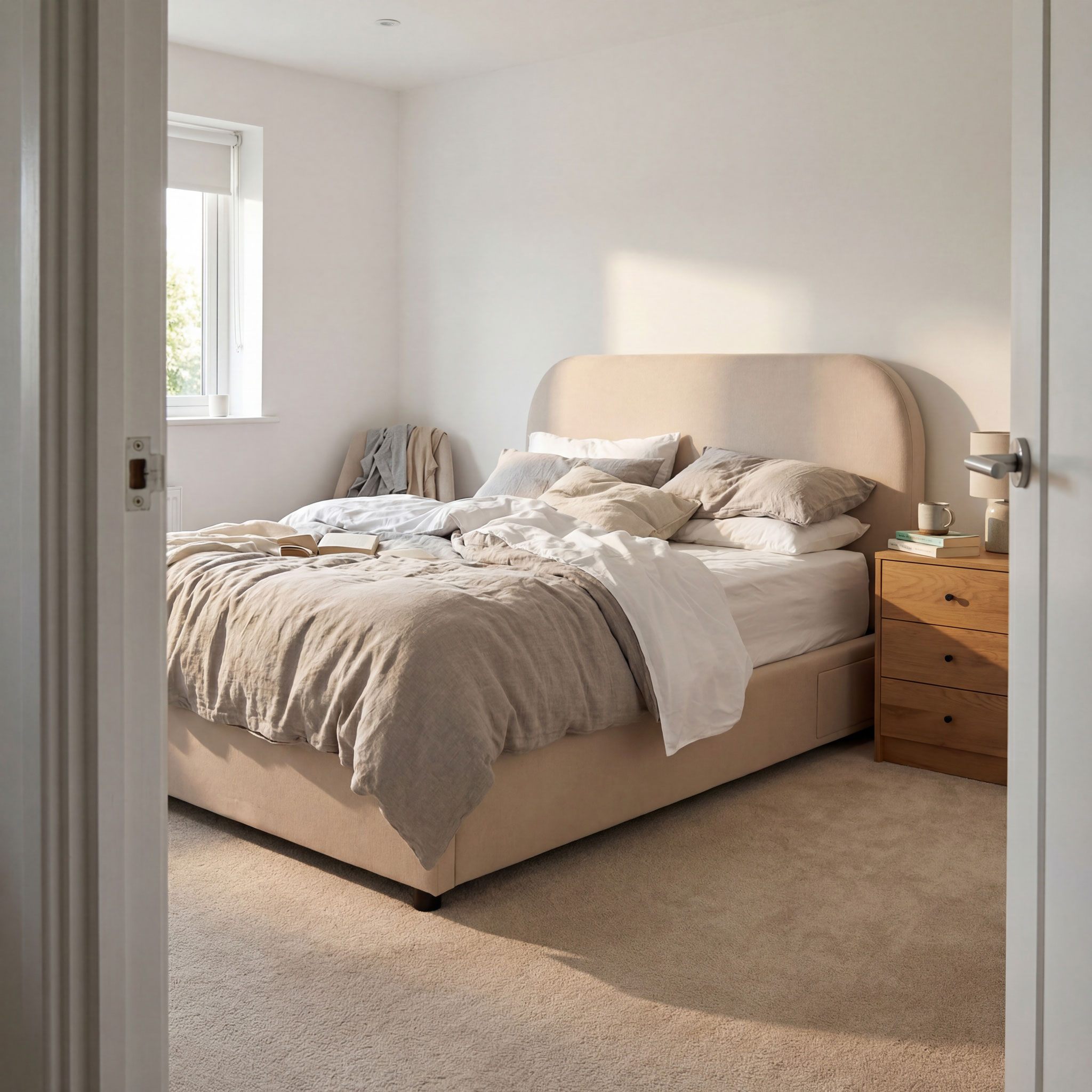 Elise Queen Bed Frame, Taupe