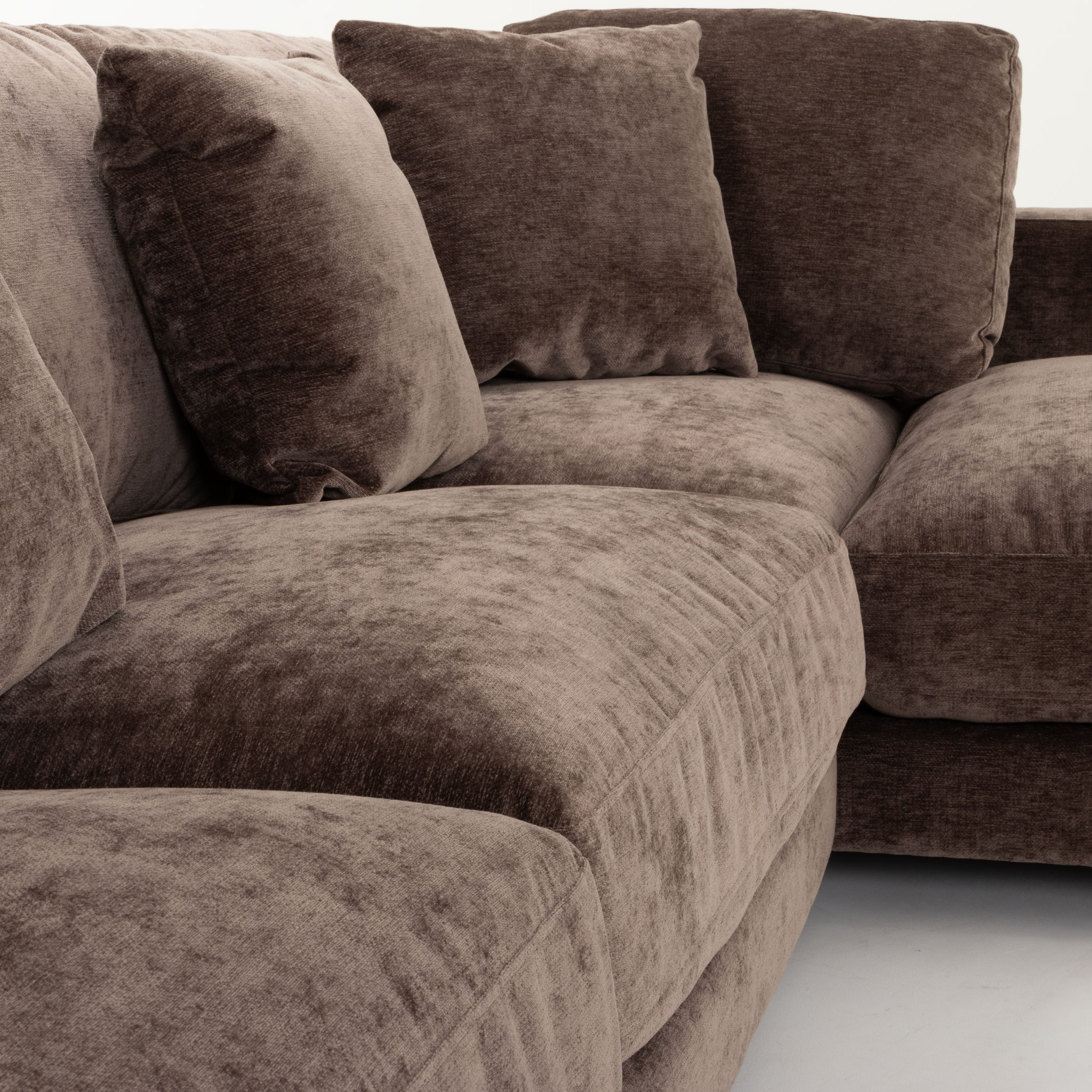 Ella Right Hand Facing Chaise + 2 Seater, Mushroom