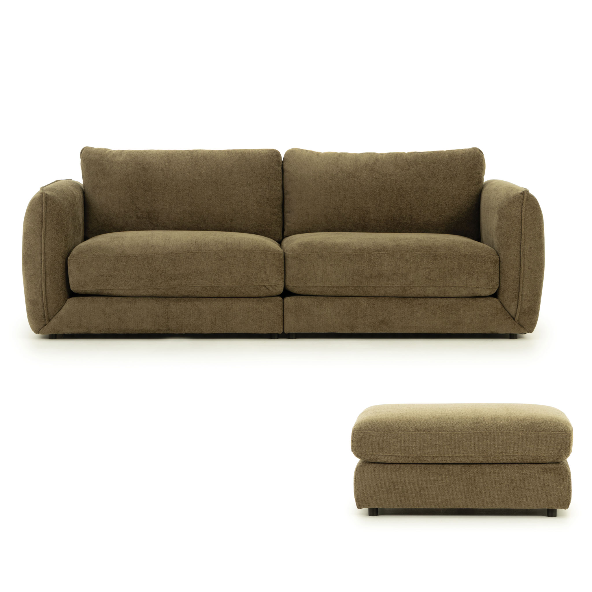 Esme 4 Seater + Ottoman, Green