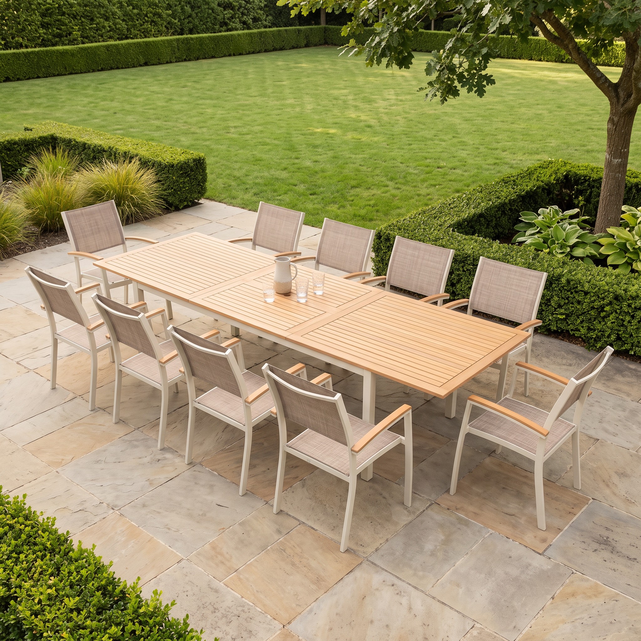 Essence 11 Piece Outdoor Dining Set - W214/300, Sand