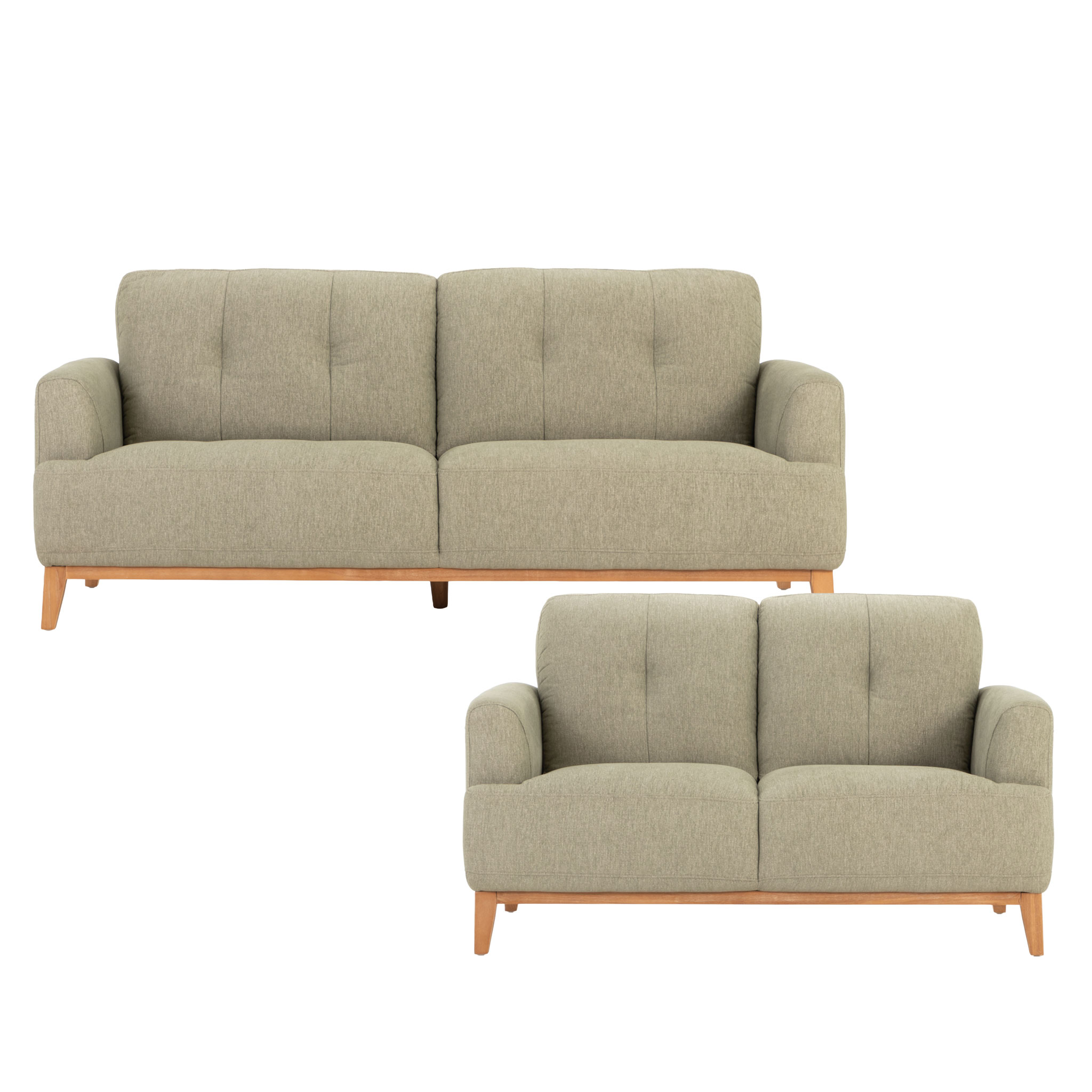 Finn 3 Seater + 2 Seater Sofa, Green