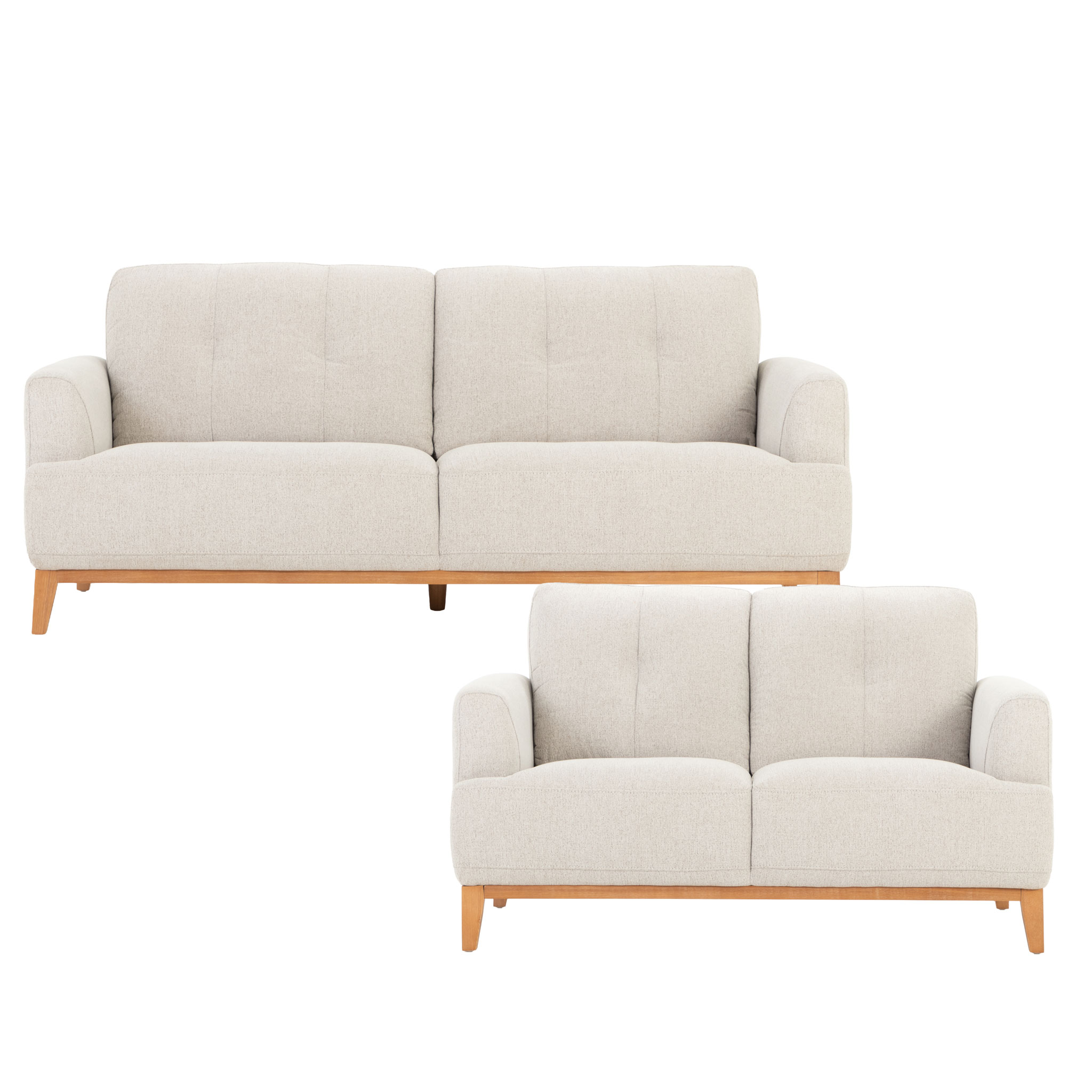 Finn 3 Seater + 2 Seater Sofa, Beige