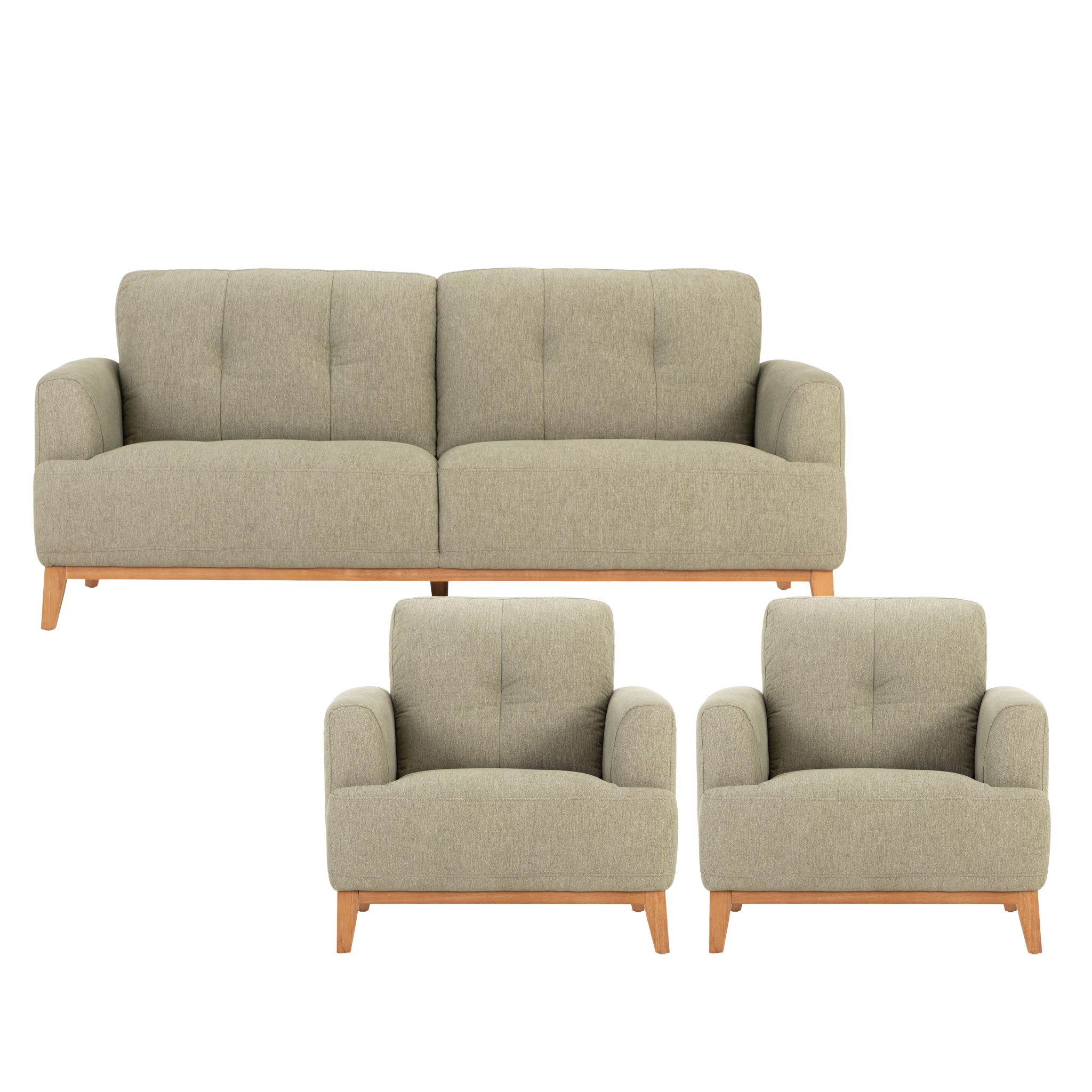 Finn 3 Seater + 2 Chairs, Green