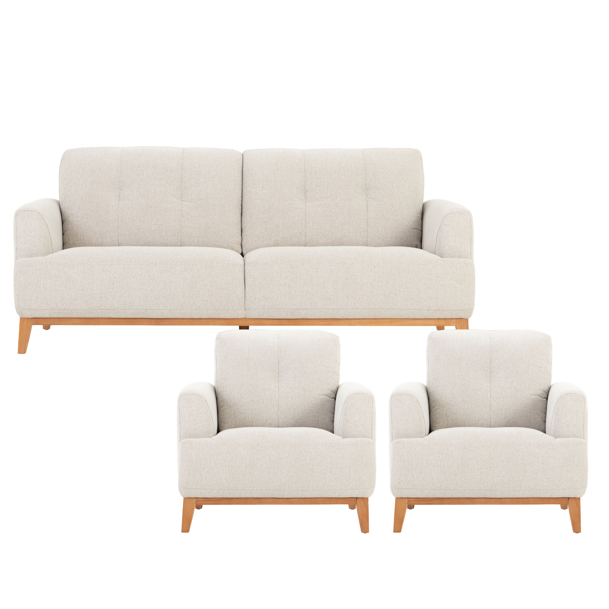 Finn 3 Seater + 2 Chairs, Beige
