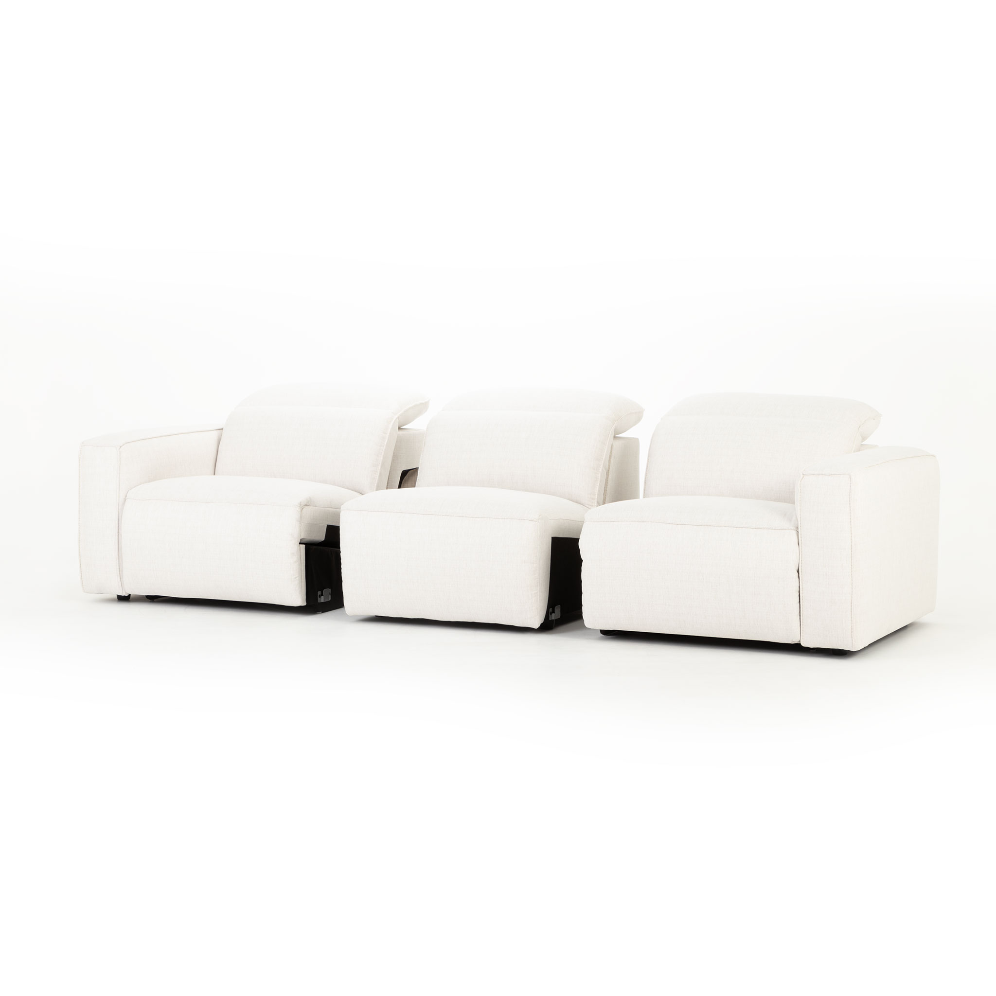 Gianni 3 Seater Modular Recliner Sofa, Natural