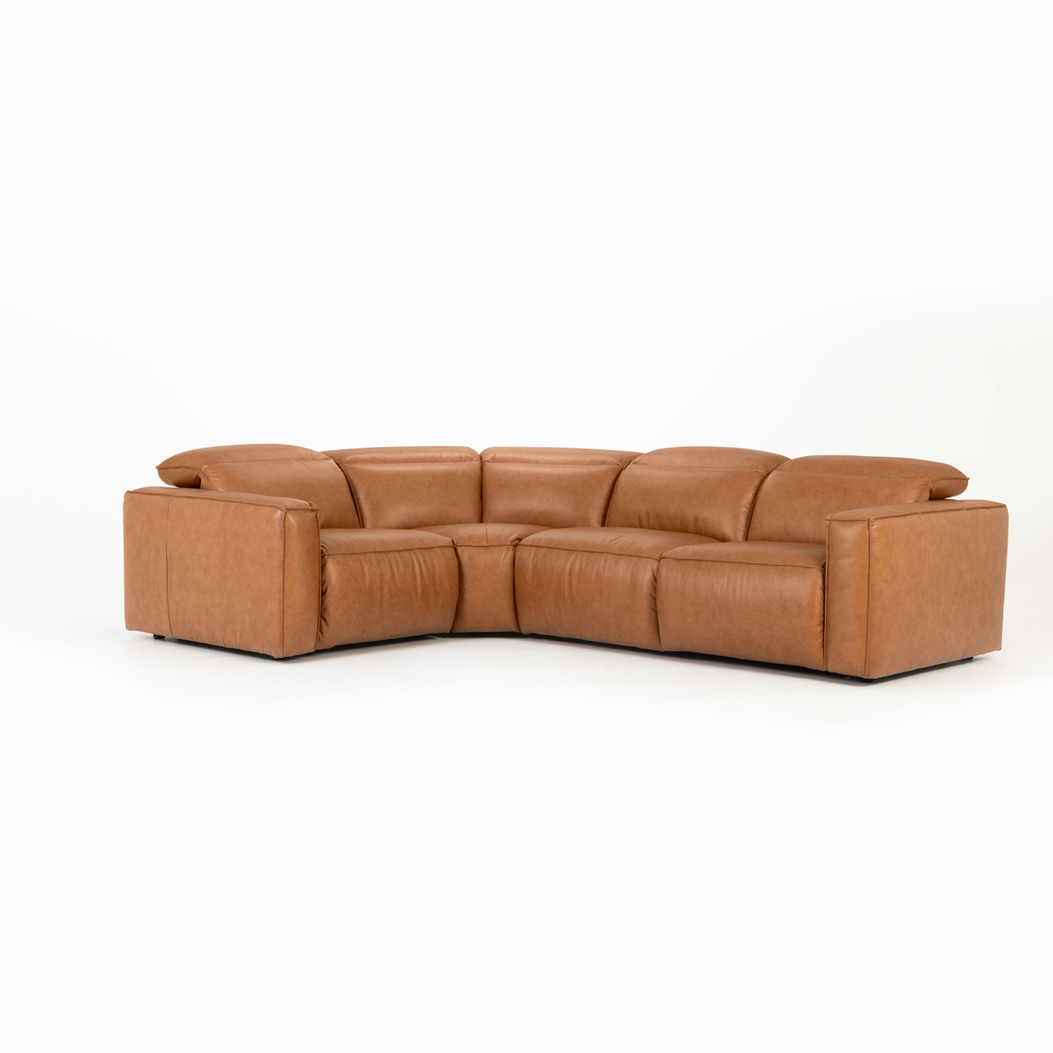 Gianni 4 Seater Corner Modular Recliner Sofa, Leather